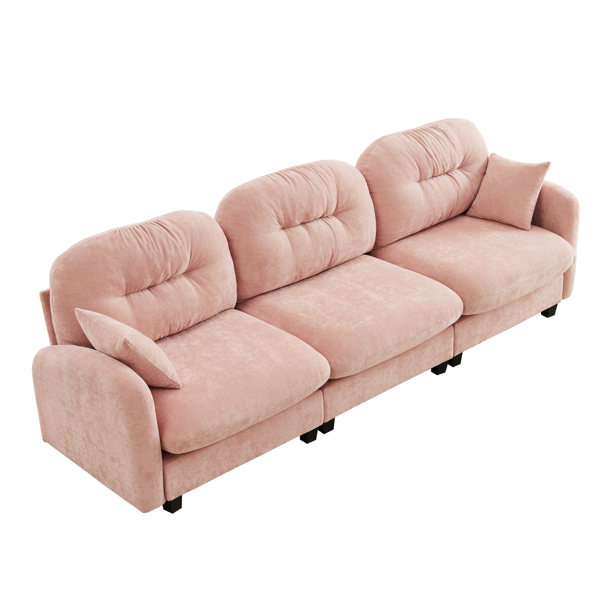 Roselyn 107" Modular Chenille Cloud 3-Seater Sofa with Elegant Armrests