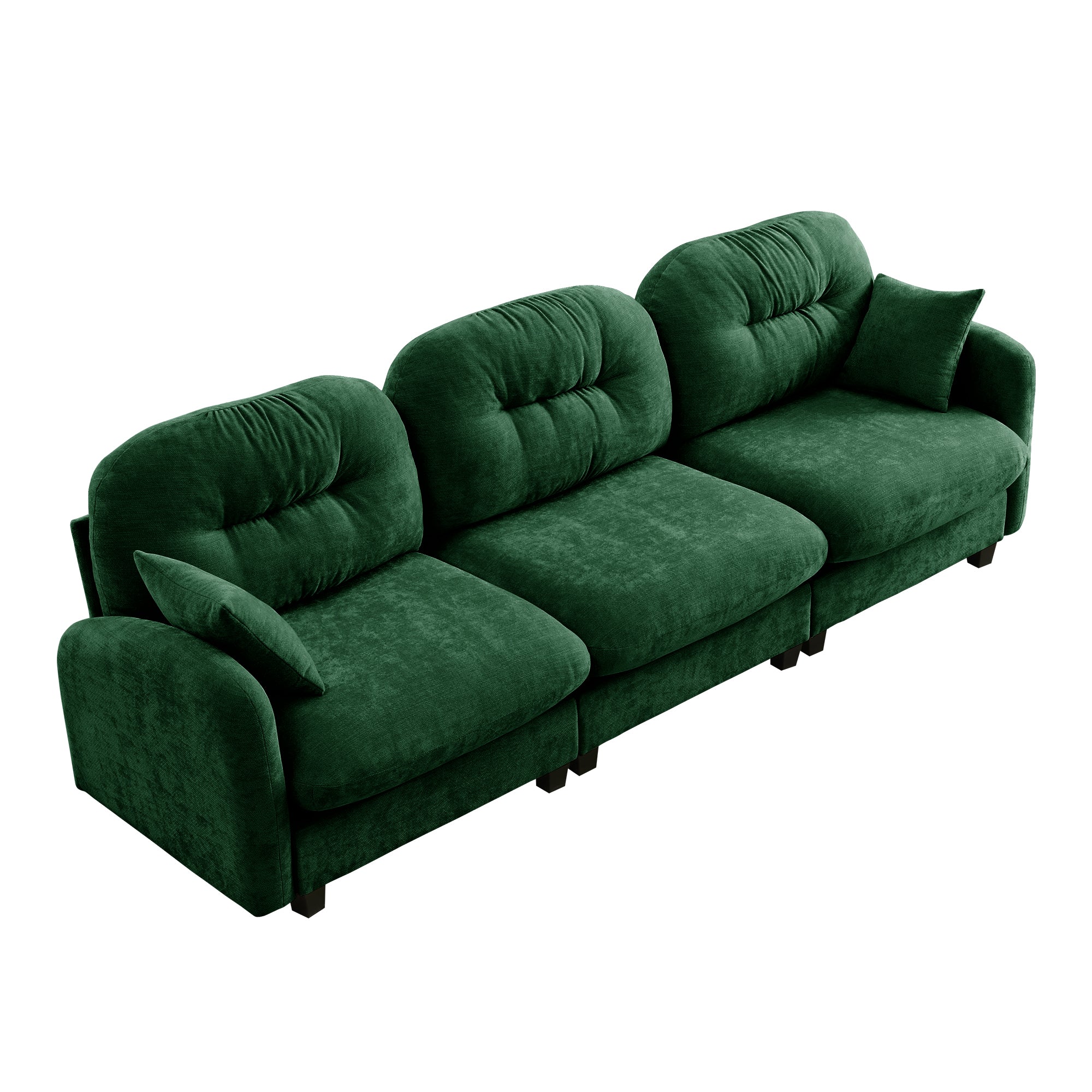Roselyn 107" Modular Chenille Cloud 3-Seater Sofa with Elegant Armrests