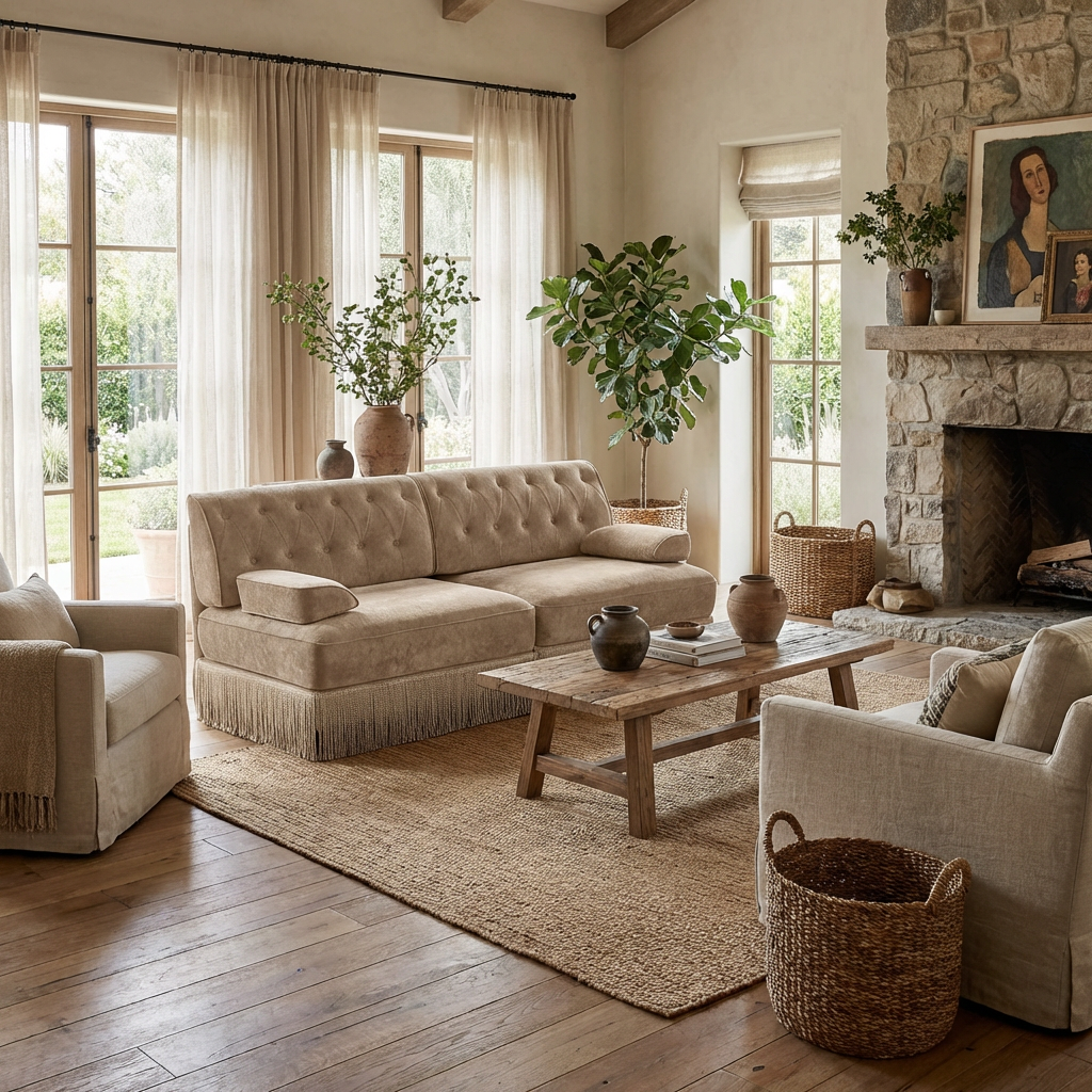 Austin 77" Tufted Velvet 2-Seater Loveseat Sofa with Fringe Skirt Base