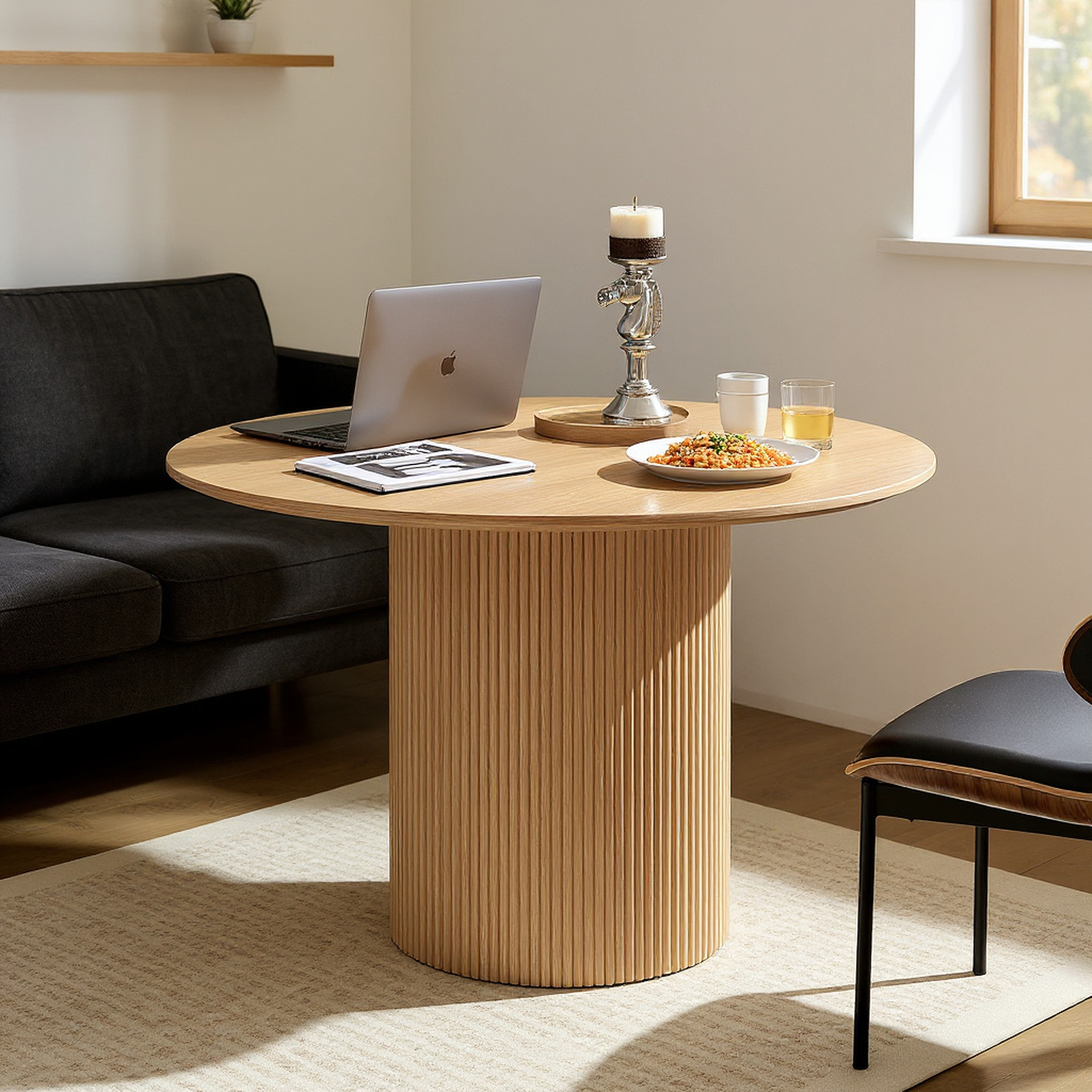 Lucerne 47" Wood Round Dining Table