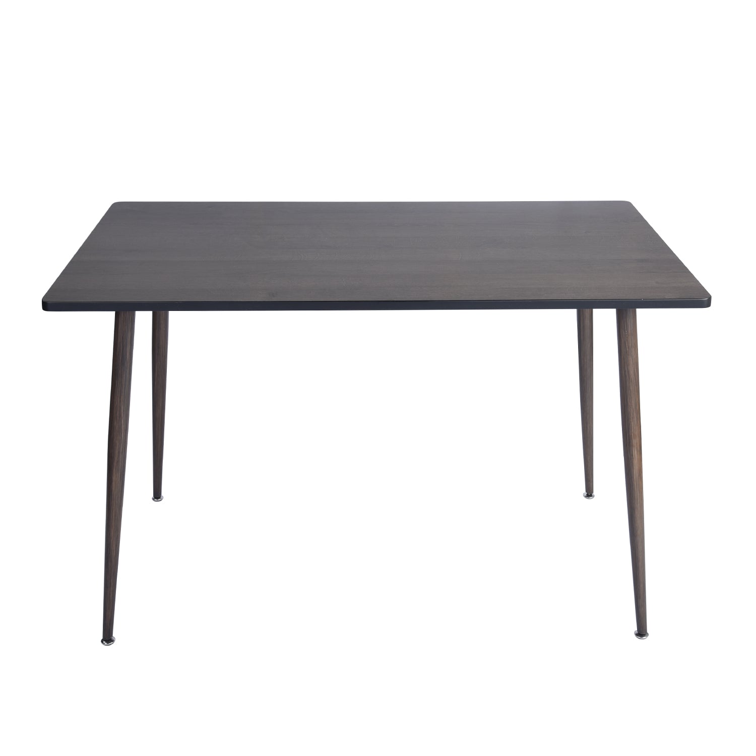 Homy Casa Whalen 5PC Dining Set 47.2” Dark Brown Table with 4 Scargill Dark Grey Upholstered Chairs