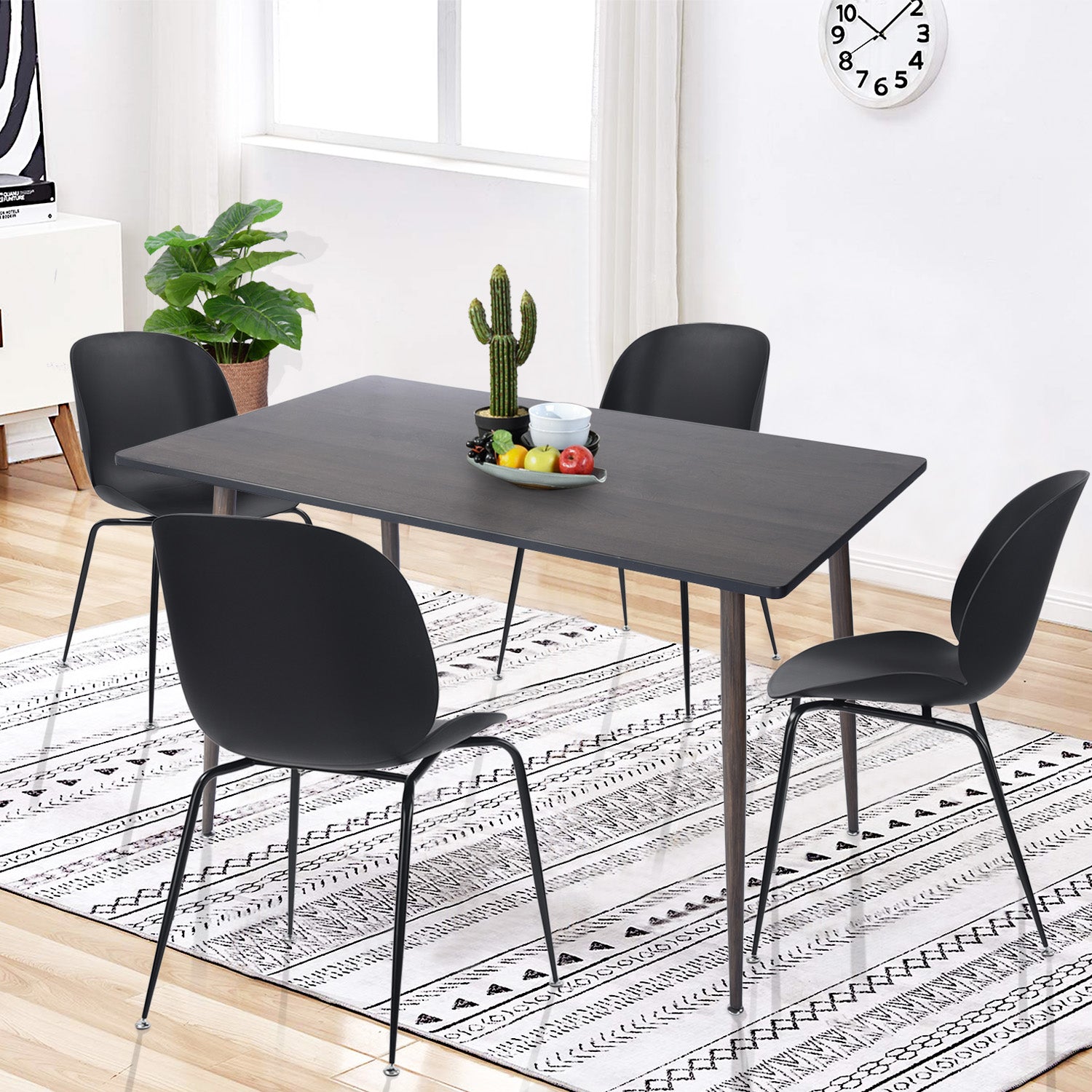 Homy Casa WHALEN 47.2"  Dark Brown Dining Table for Workspace and Home Open Box