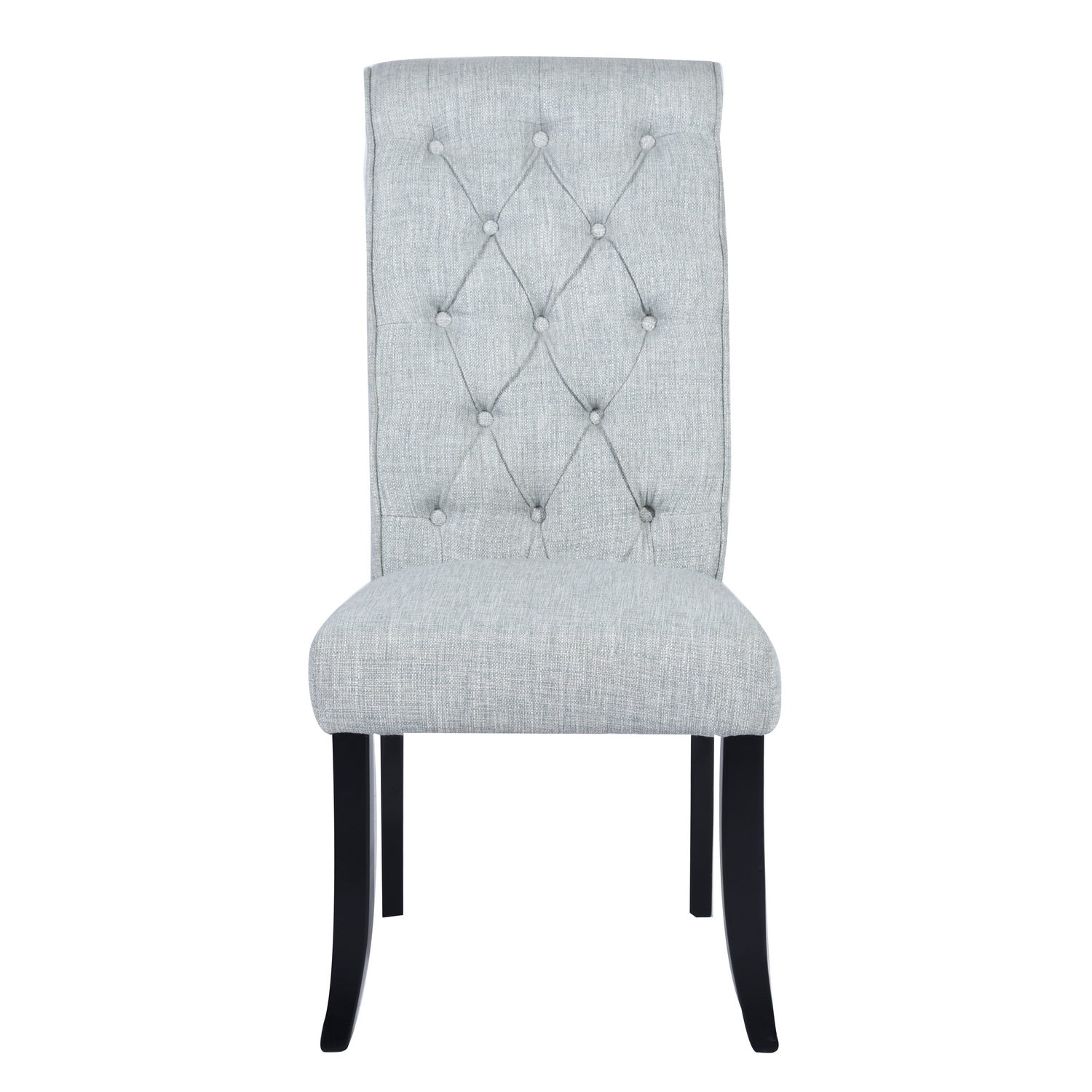 Homy Casa WILONA GERY 2 PCS Linen Dining Chair for Kitchen and Dining Room Open Box