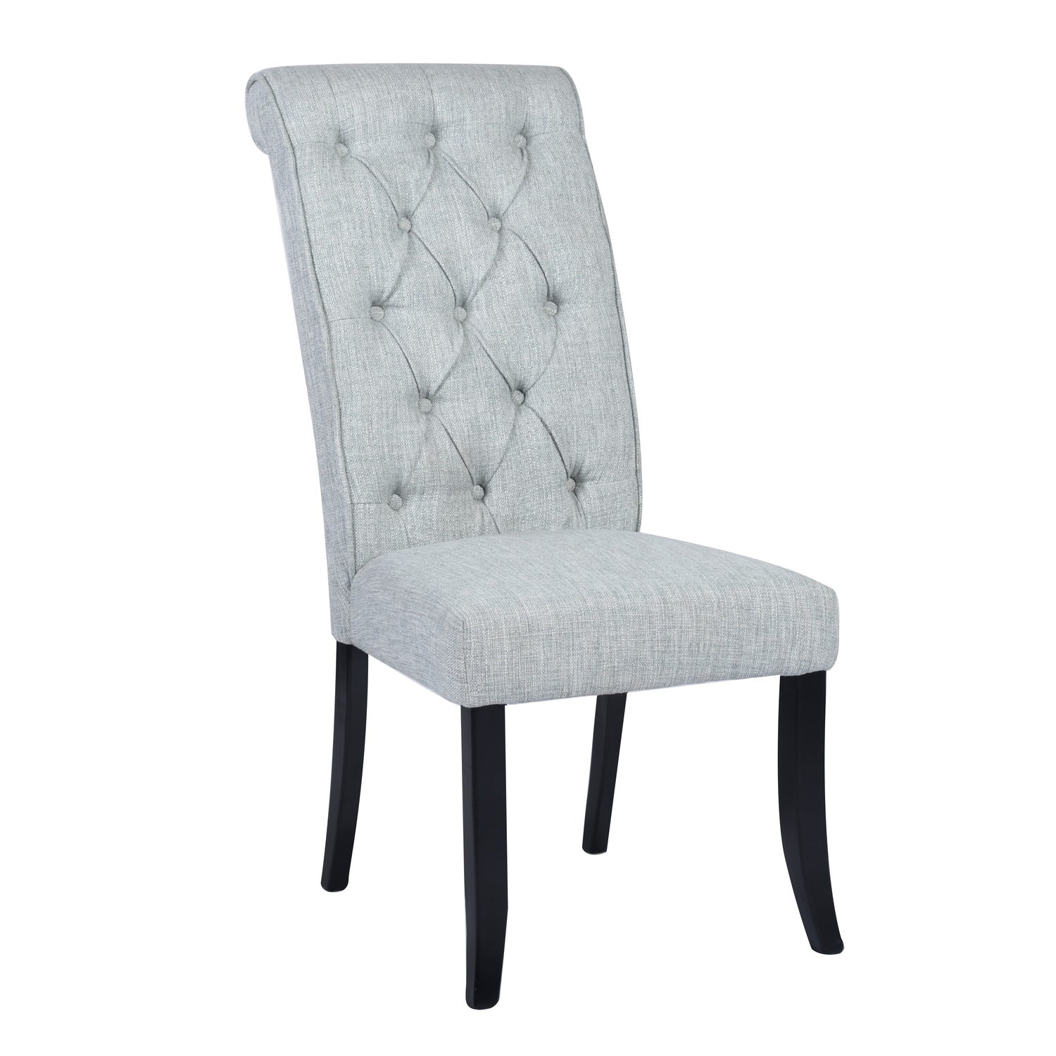 Homy Casa WILONA GERY 2 PCS Linen Dining Chair for Kitchen and Dining Room Open Box