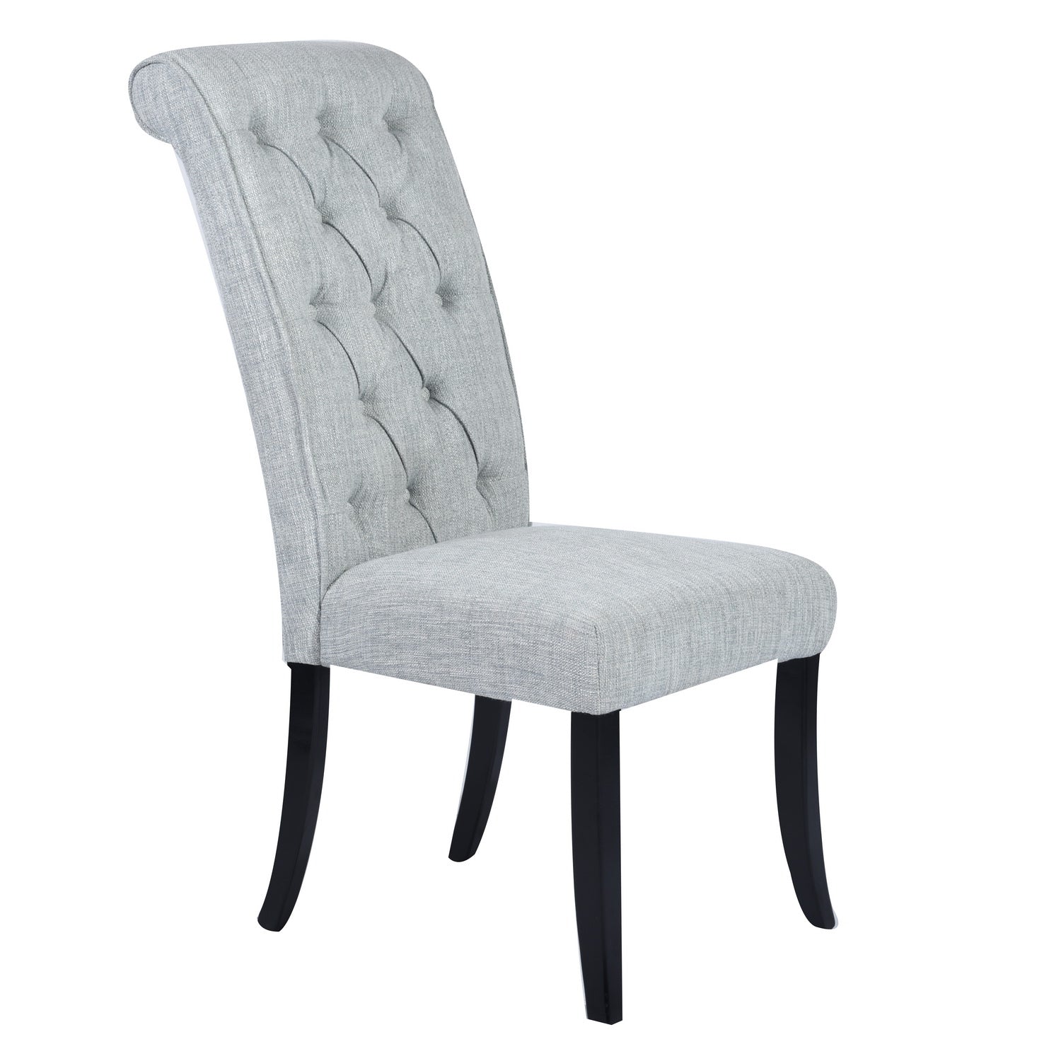 Homy Casa WILONA GERY 2 PCS Linen Dining Chair for Kitchen and Dining Room Open Box
