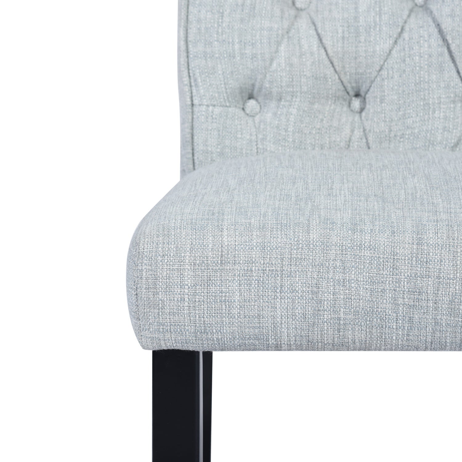 Homy Casa WILONA GERY 2 PCS Linen Dining Chair for Kitchen and Dining Room Open Box
