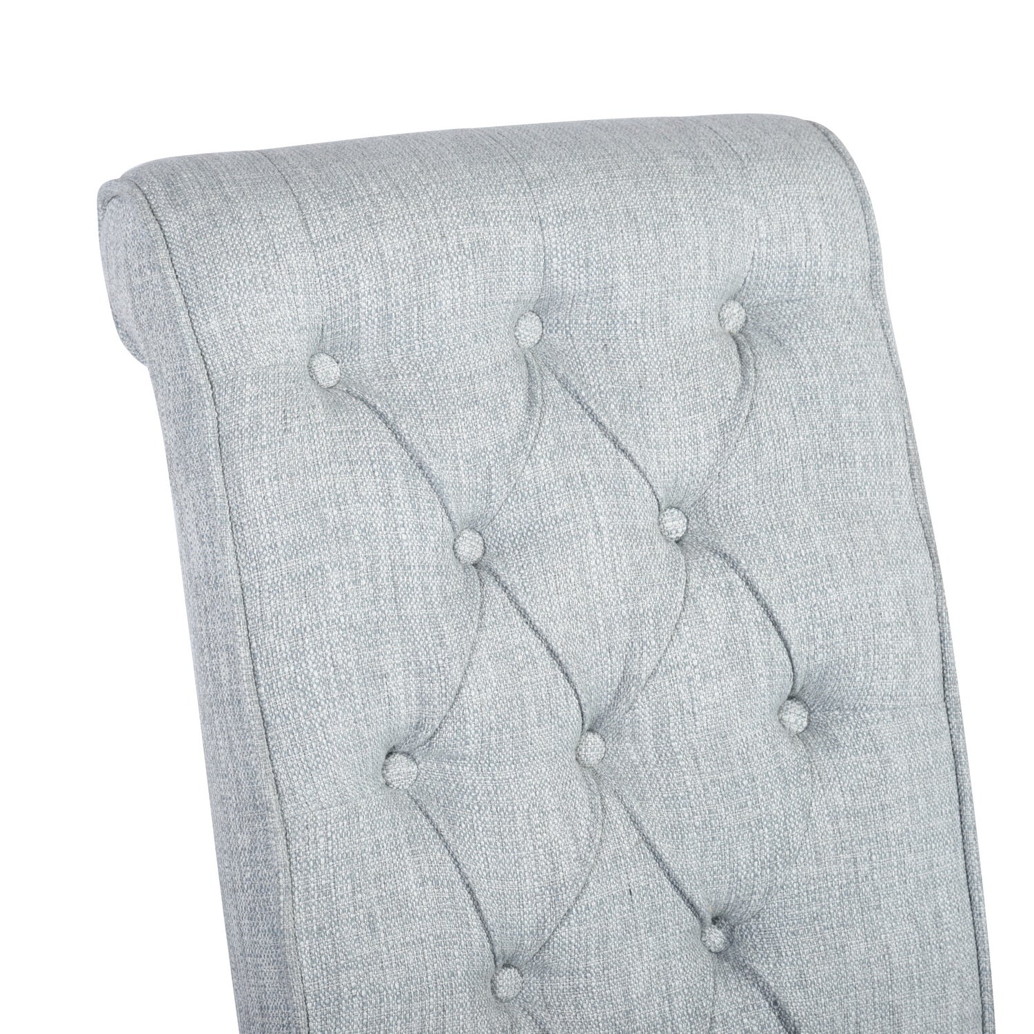 Homy Casa WILONA GERY 2 PCS Linen Dining Chair for Kitchen and Dining Room Open Box
