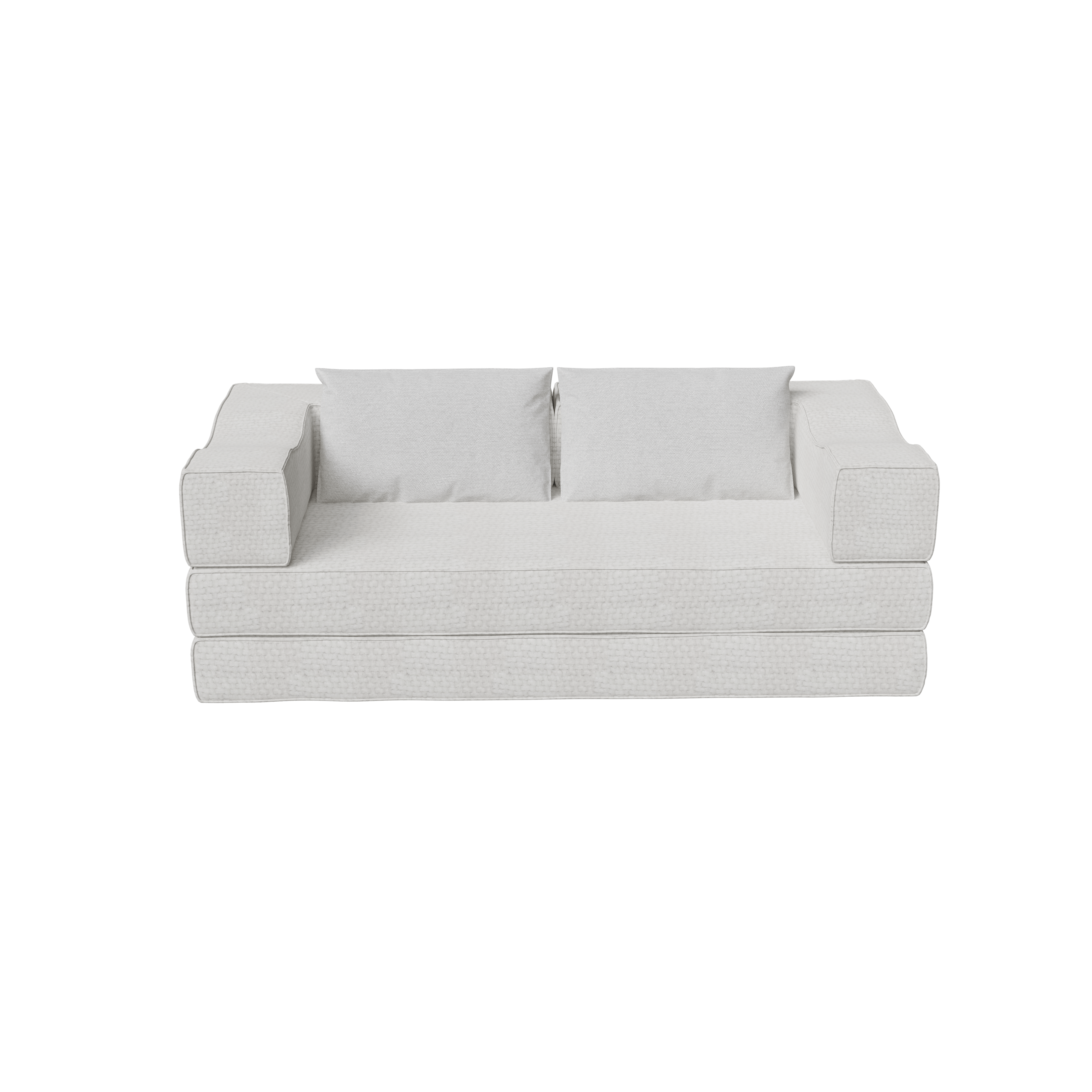 Abilene 80" Modular Chenille Convertible Sleeper Sofa Bed with 2 Pillows