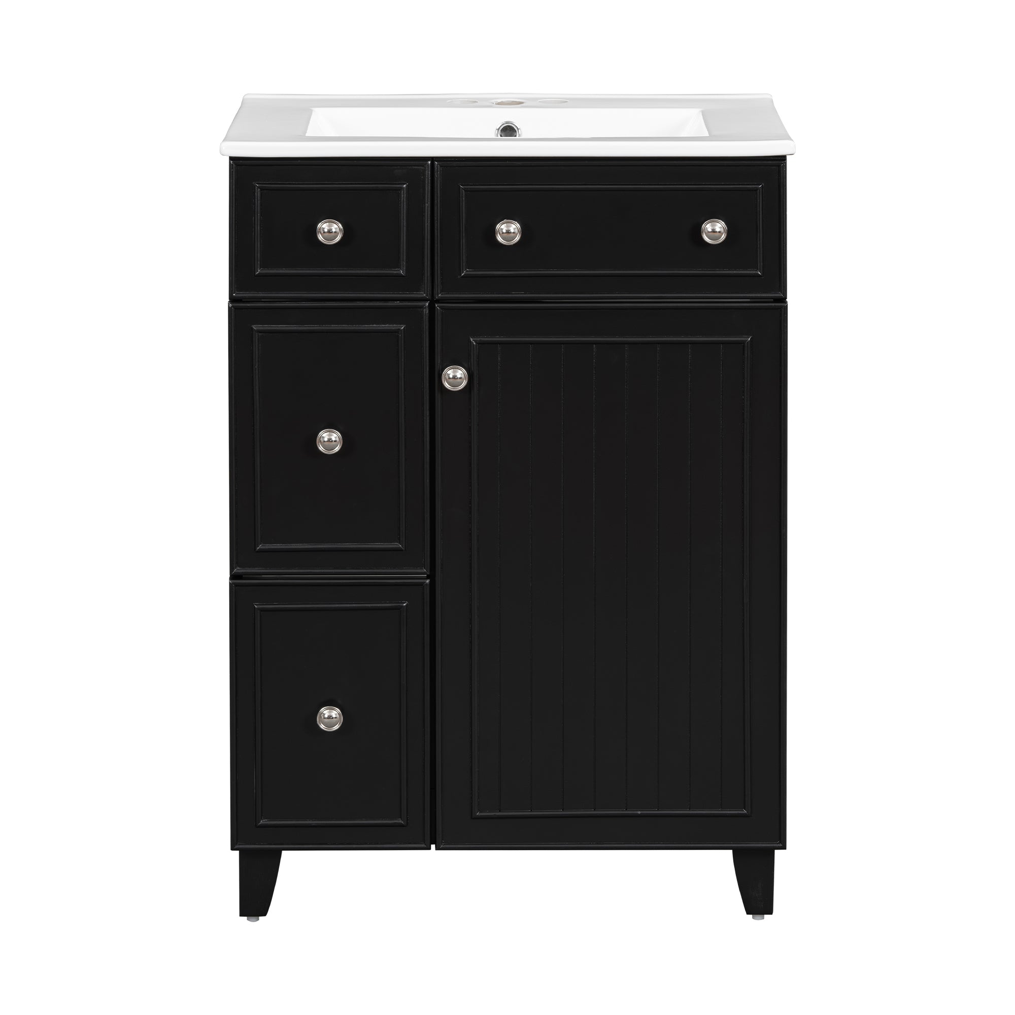 Ojo 24" Bathroom Vanity with Sink, 4 Drawers and Cabinet Storage