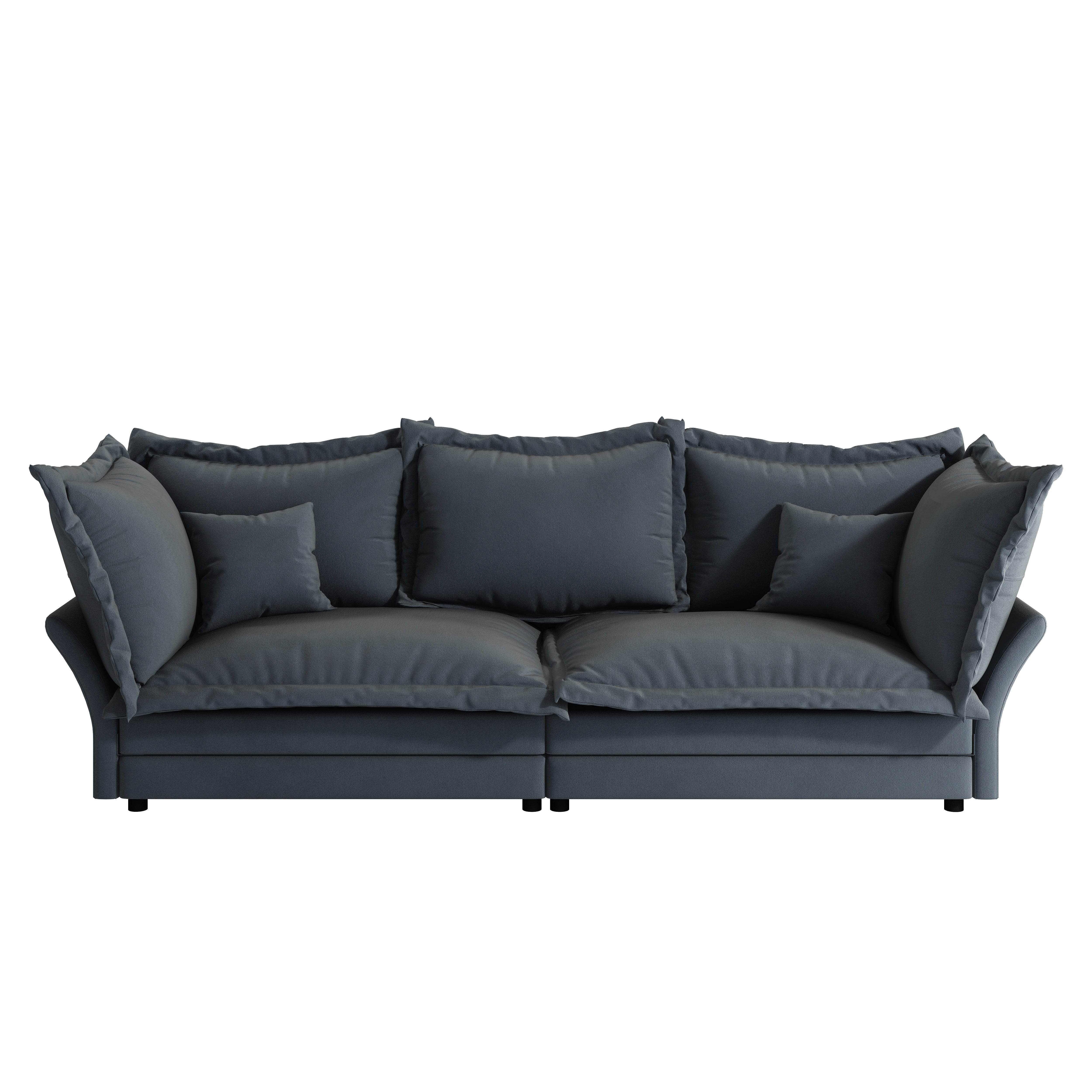 Elina 90.55" Modern Deep Seat Cloud Sofa Couch with Oversized Pillows
