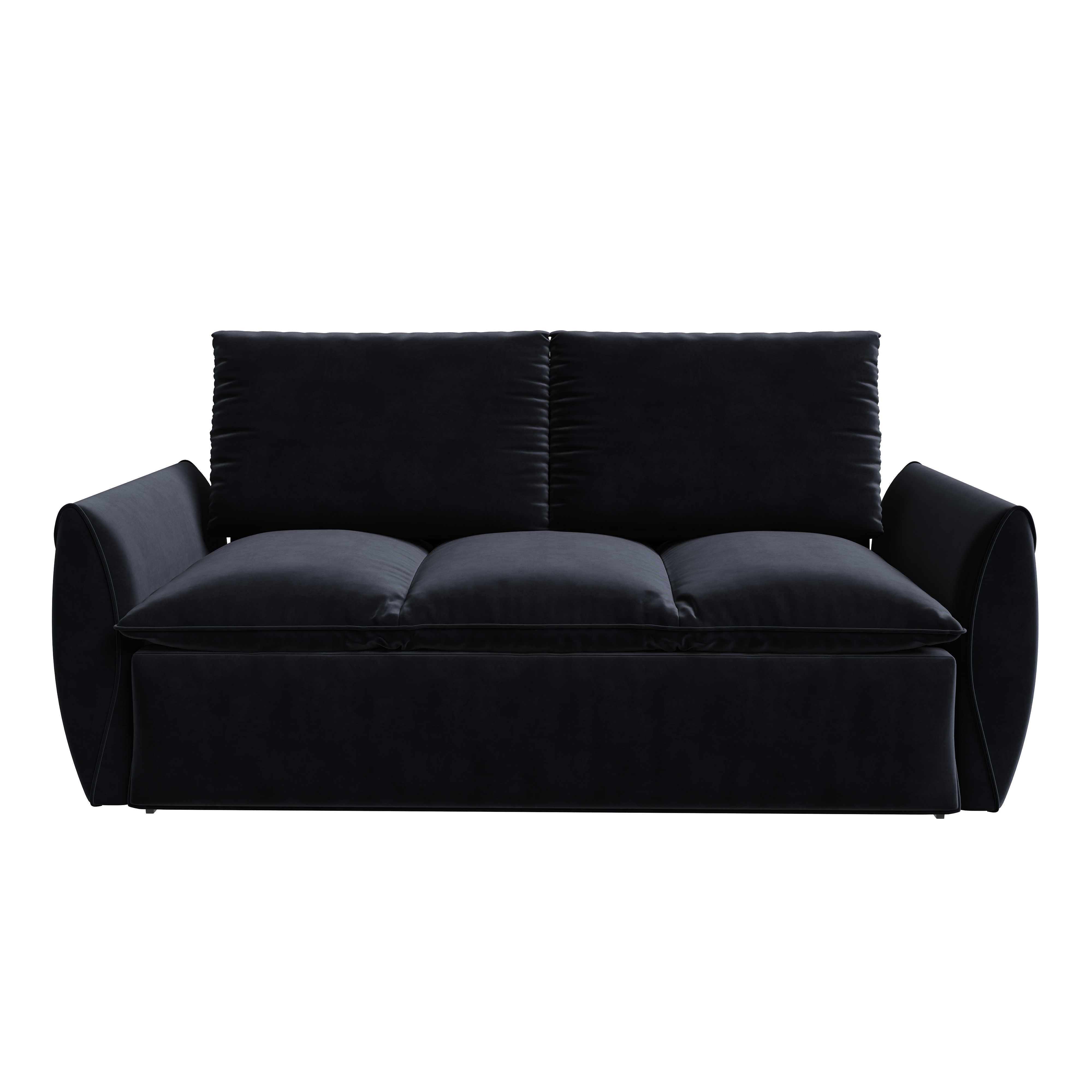 Tempe 71" Velvet Loveseat Sleeper Sofa Bed with Zippered Pillow Pads