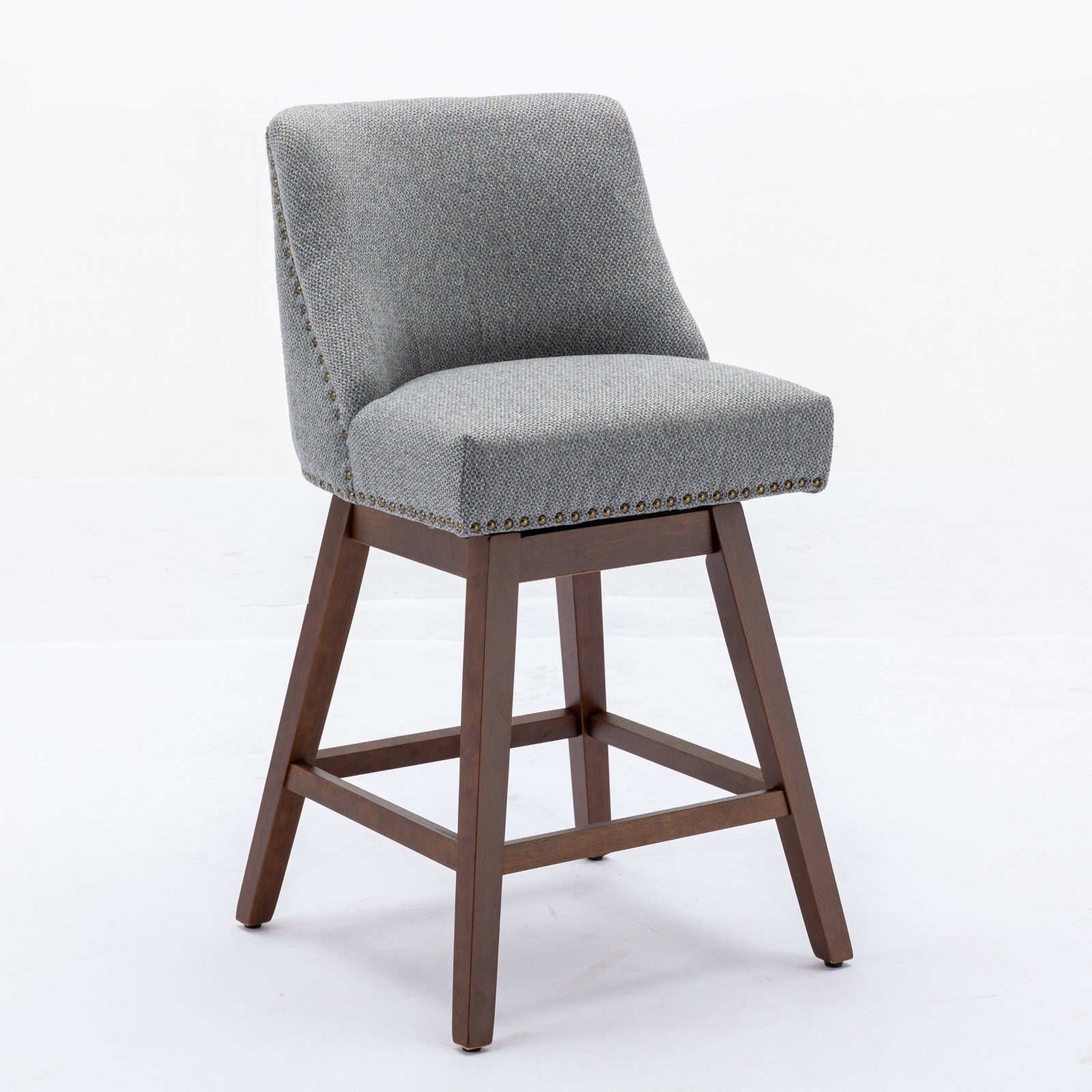 Homy Casa Chablis 26" Swivel Counter Height Upholstered Bar Stools Set of 2