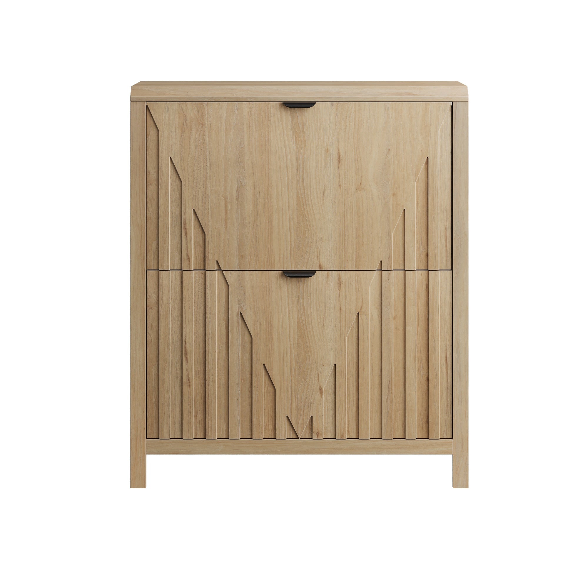 Mews 31.5" Slim Fluted Flip-Down Shoe Storage Cabinet