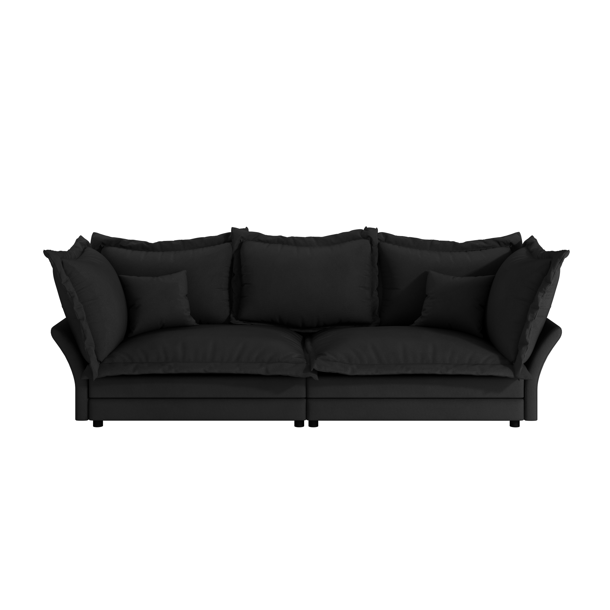 Elina 90.55" Modern Deep Seat Cloud Sofa Couch with Oversized Pillows