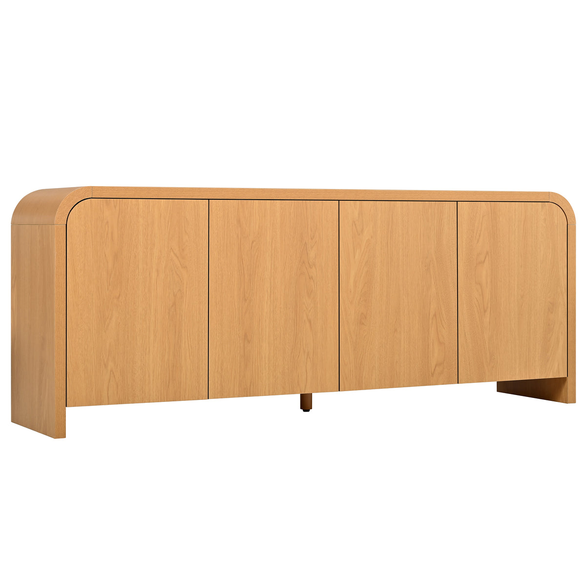 Rieti 66" Curved 4-Door Credenza Media Console with Adjustable Shelves