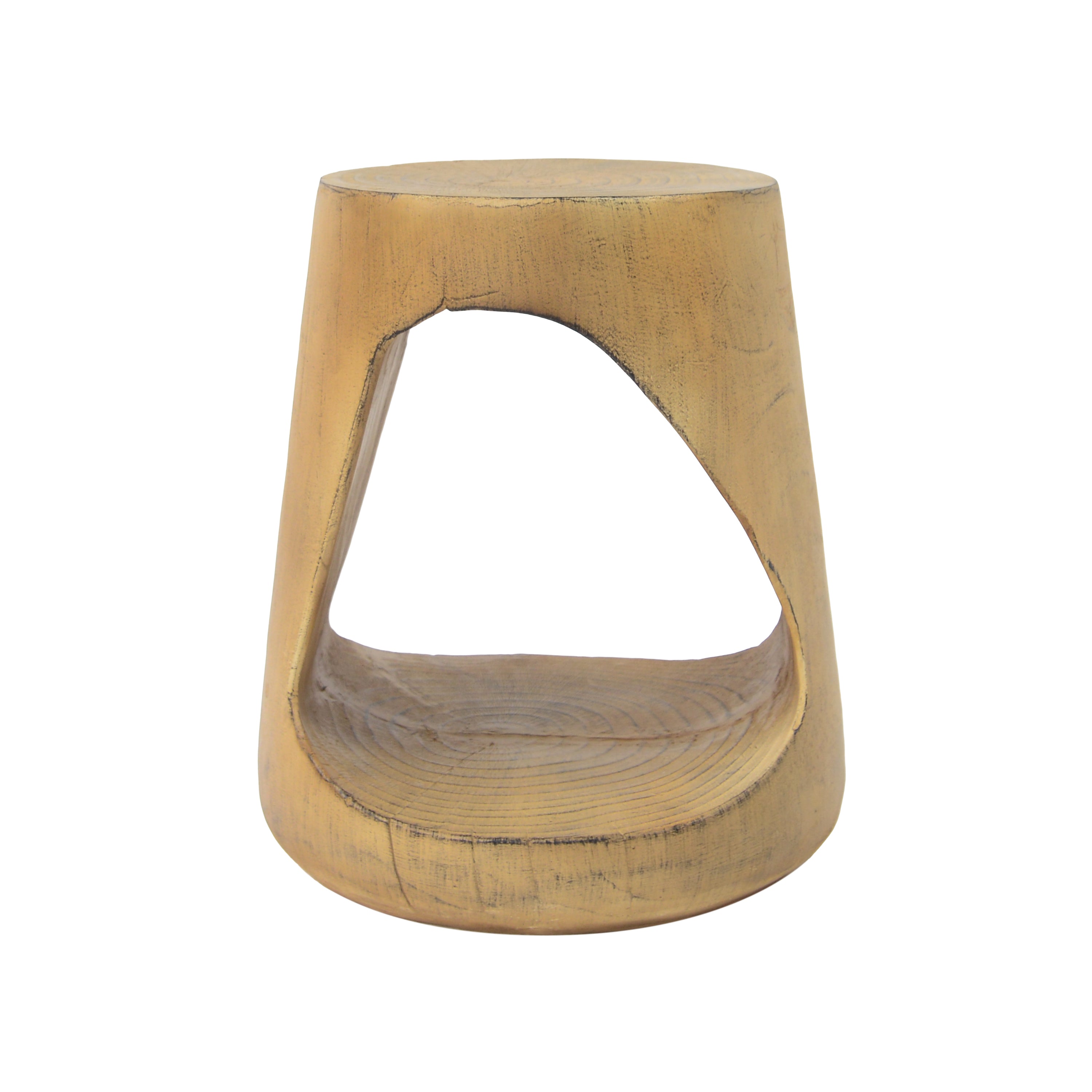 Avignon Sculptural Hollow Side Table, Natural
