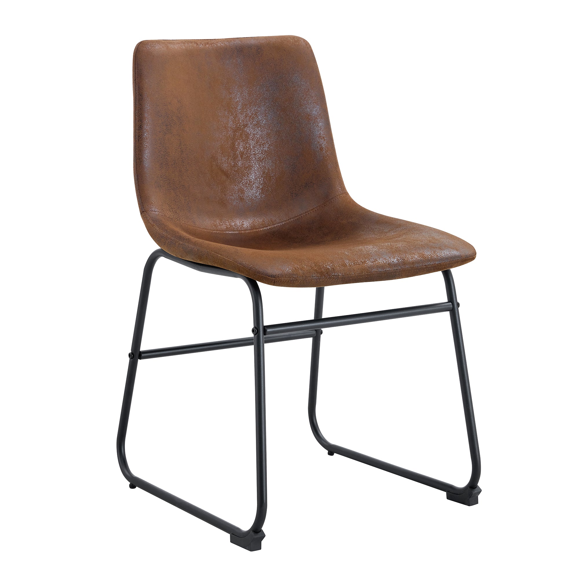 Mesa Retro Suede Upholstered Dining Chair Set of 4