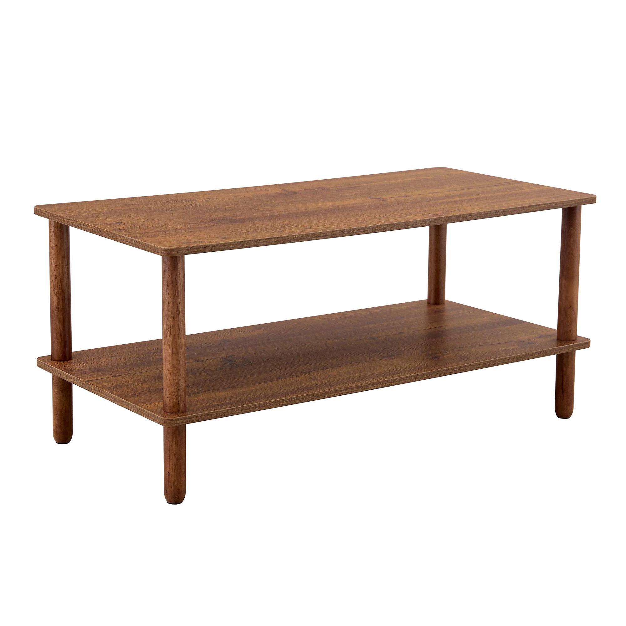 Cairn Modern Rectangular Coffee Table with Storage Shelf