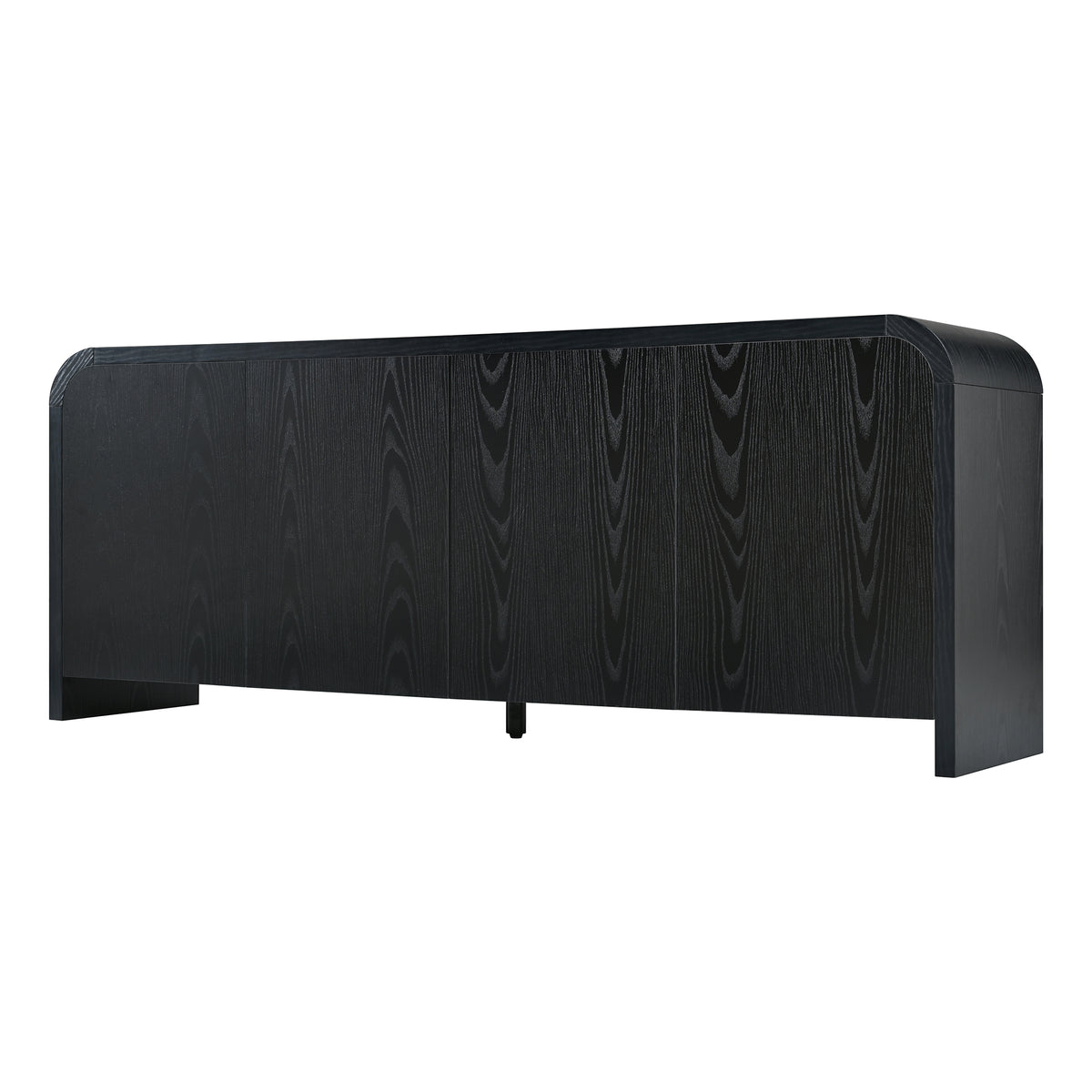 Rieti 66" Curved 4-Door Credenza Media Console with Adjustable Shelves