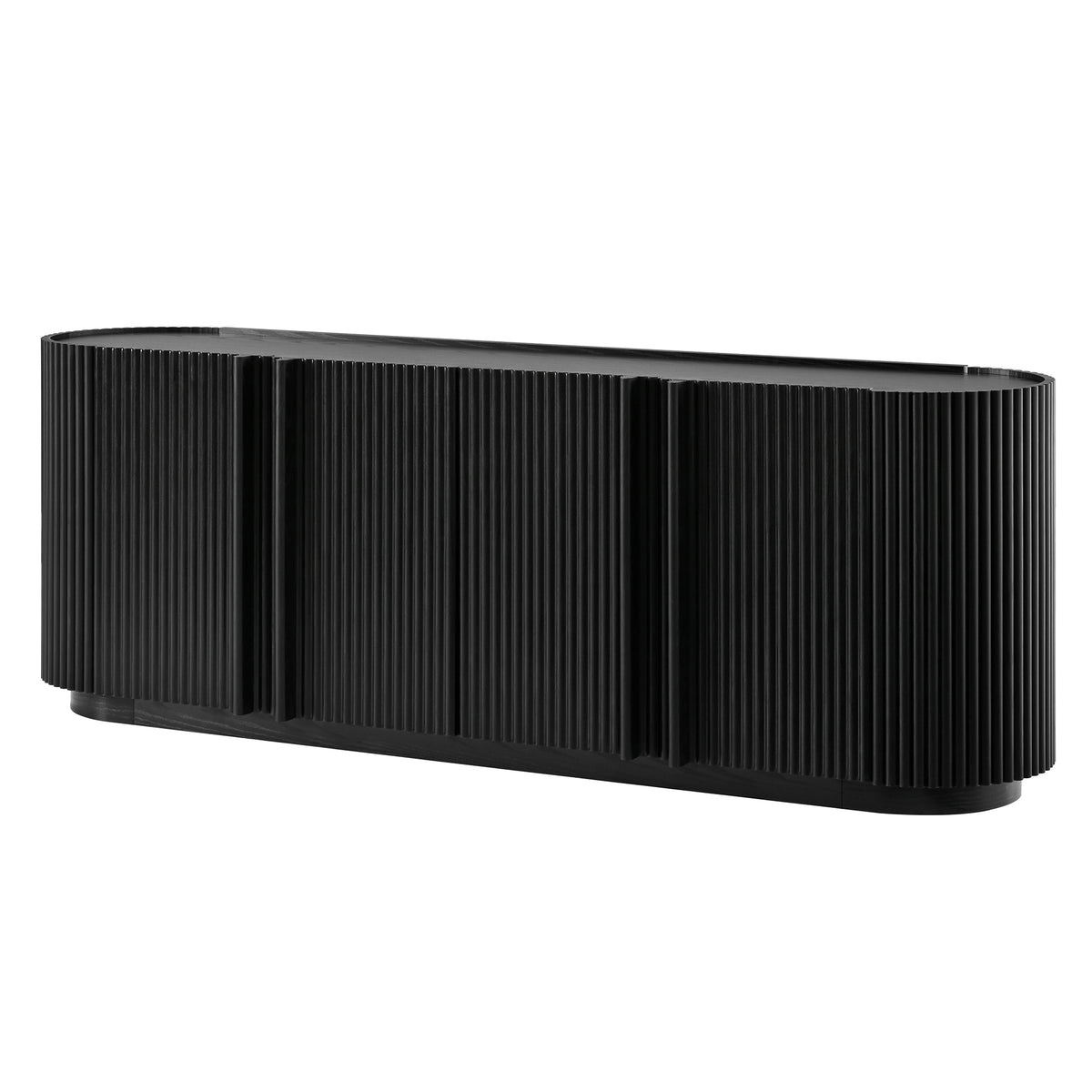 Cuneo 67" Fluted Credenza Media Console with Curved Edges