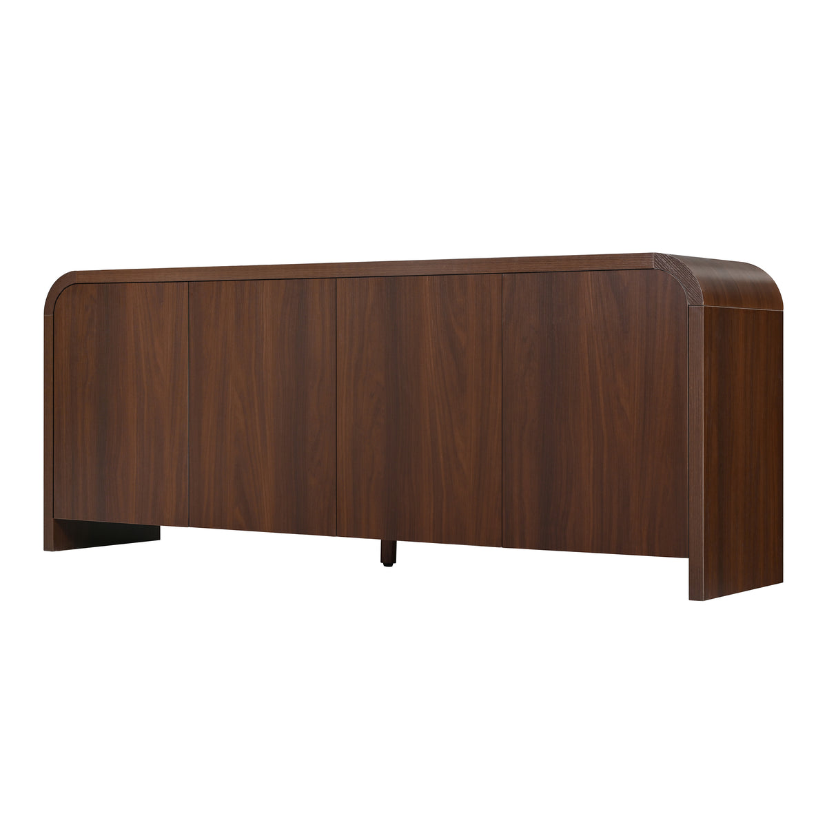 Rieti 66" Curved 4-Door Credenza Media Console with Adjustable Shelves