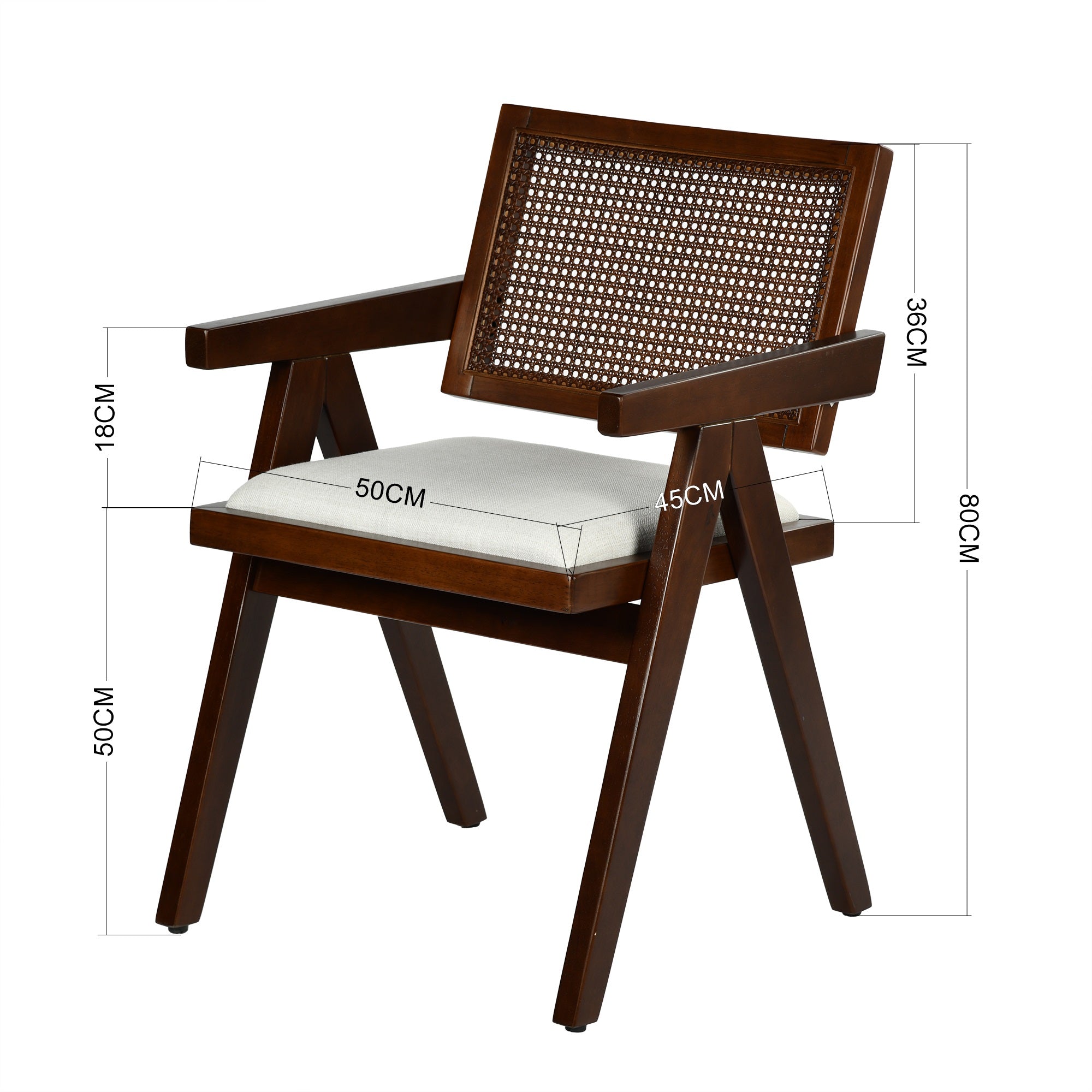 Homy Casa XUZIDS 2PC Beige Walnut Leg Dining Chair Dining Seating Set Open Box