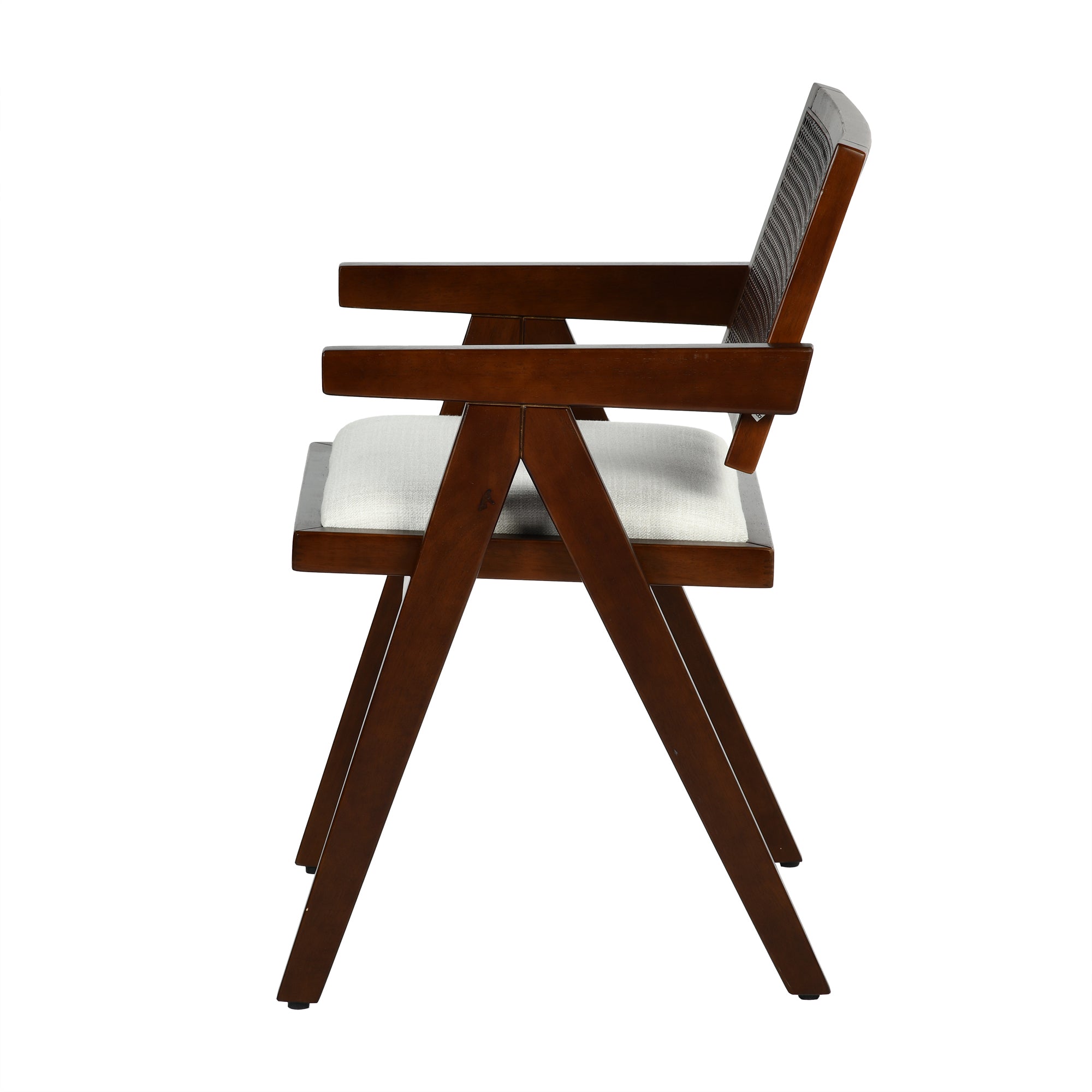 Homy Casa XUZIDS 2PC Beige Walnut Leg Dining Chair Dining Seating Set Open Box
