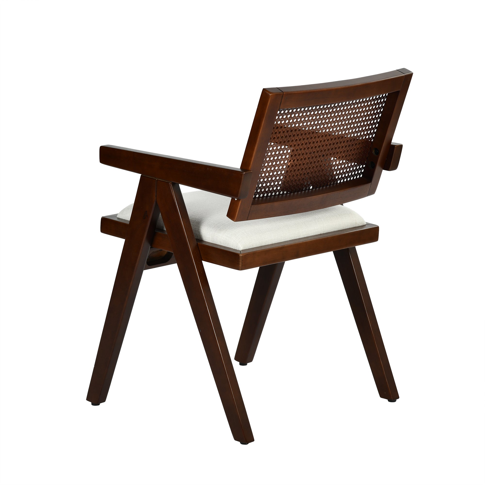 Homy Casa XUZIDS 2PC Beige Walnut Leg Dining Chair Dining Seating Set Open Box