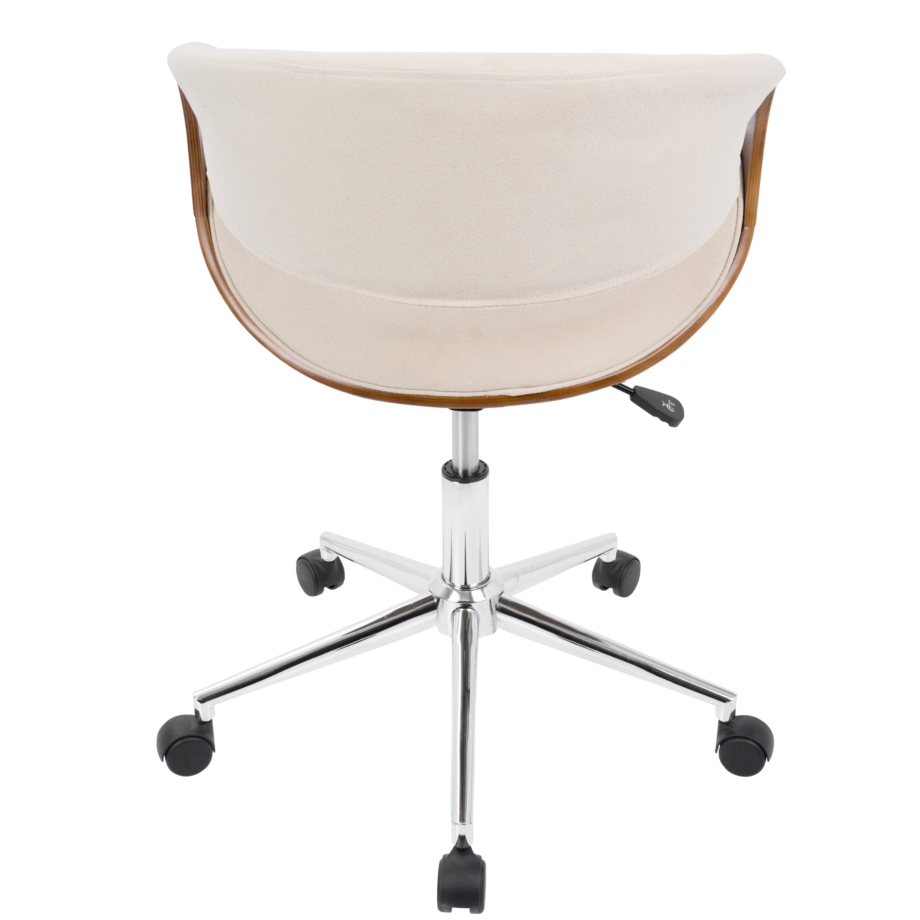 Xavor Mid-Century Swivel Office Chair with Wood Frame