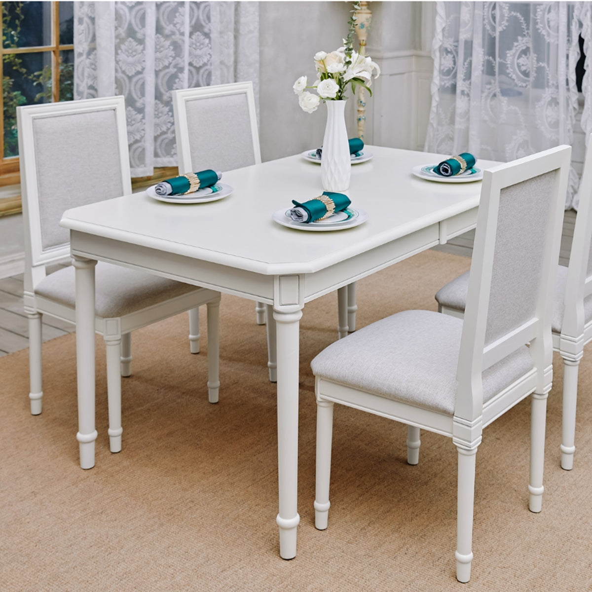 Homy Casa Zakir Extendable Dining Table 60-77.8" W for Dining and Workspace Open Box