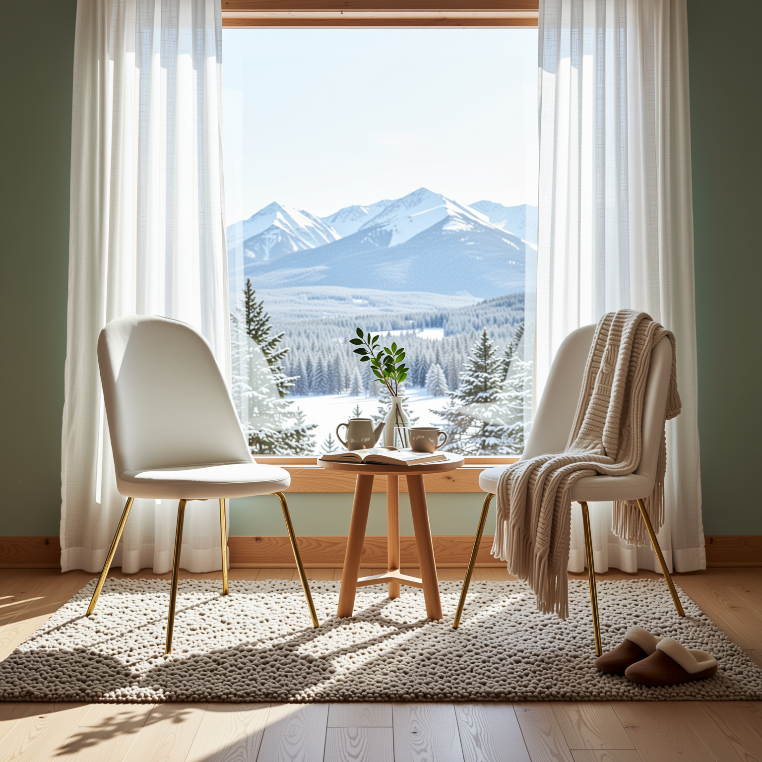 Homy Casa Zanka Modern White Velvet Dining Chair Set of 2 in Golden Leg