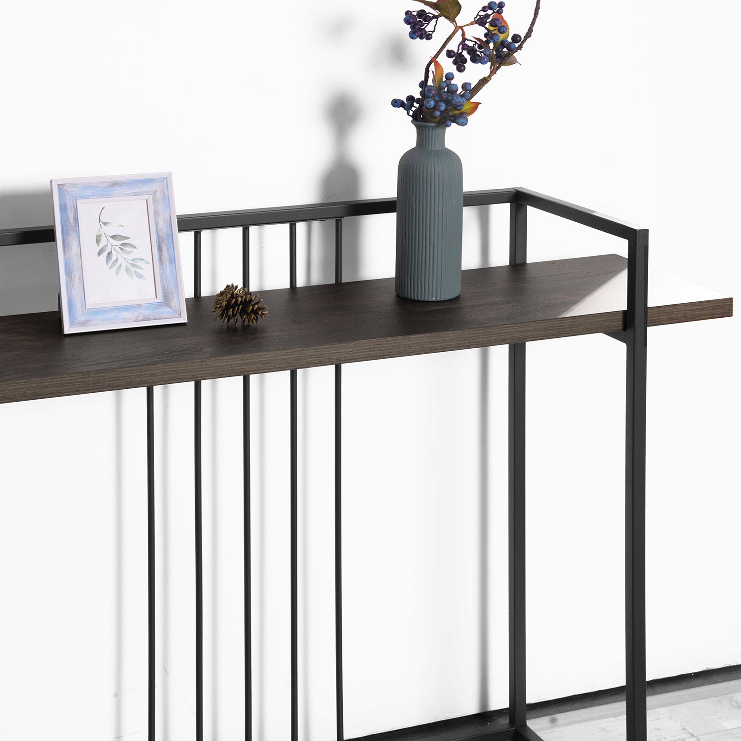 Homy Casa ZEN 47.2” CONSOLE Modern Outdoor Console Table, Wood Finish Open Box