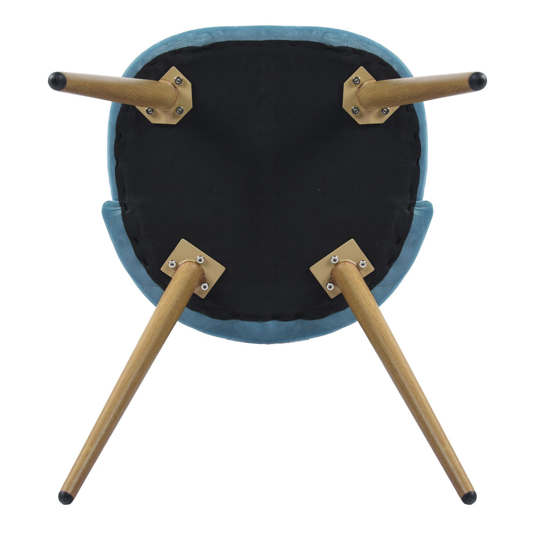 Oak-Finish Metal Legs