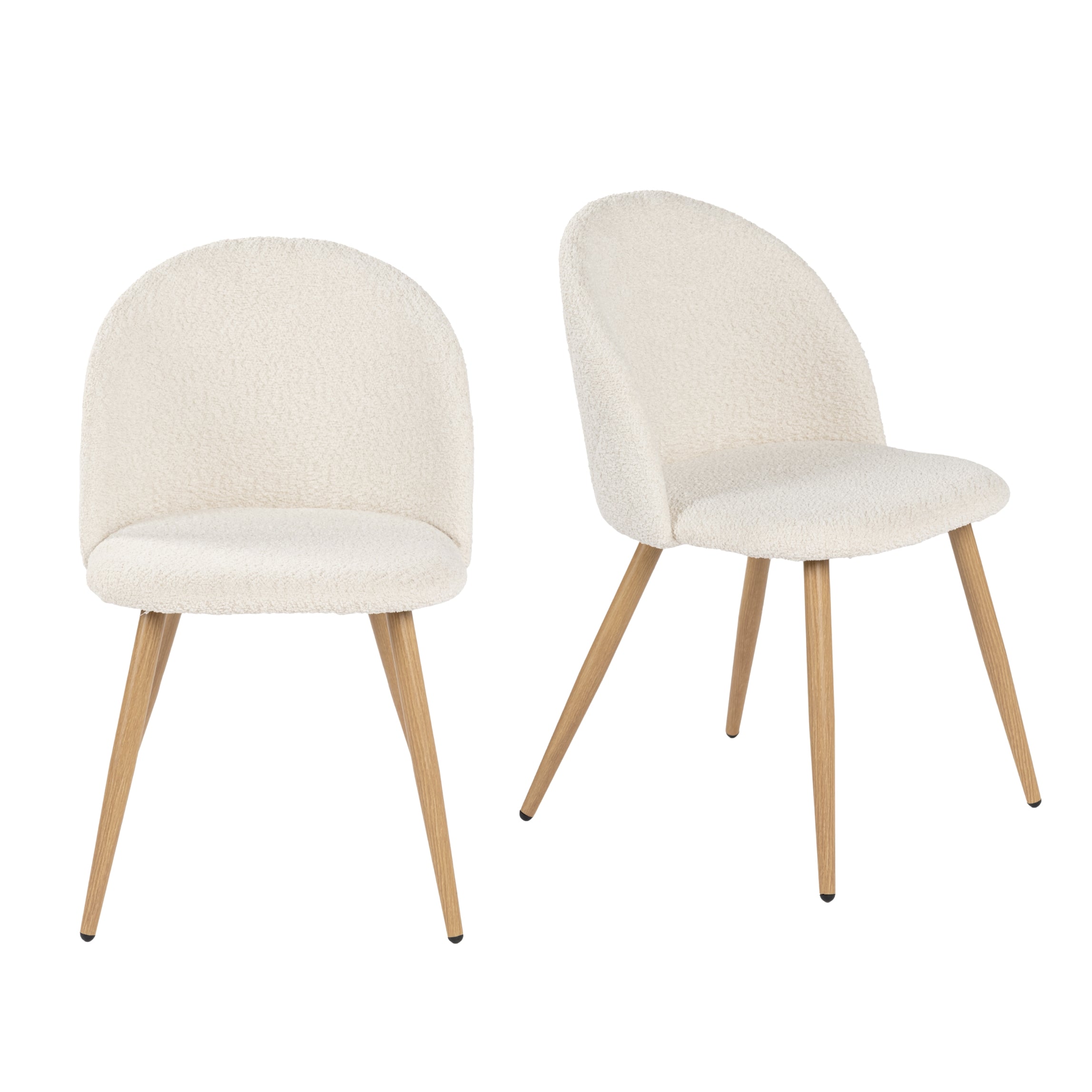 Homy Casa Hare 3PC Dining Set 31.5” Brown Round Table with 2 Zomba Beige Upholstered Chairs