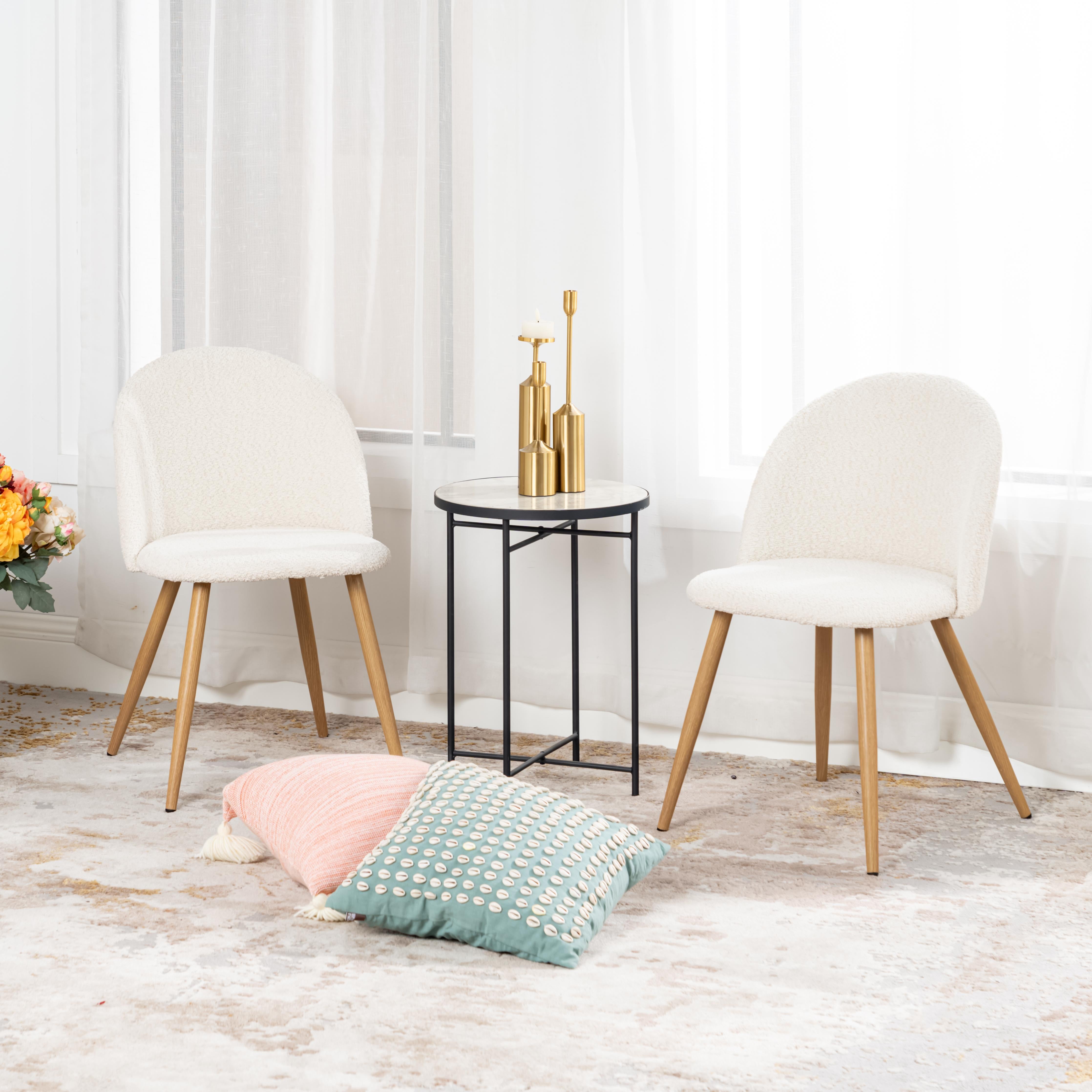 Homy Casa Zomba 4PC Dining Chair Light Beige Oak Dining Room
