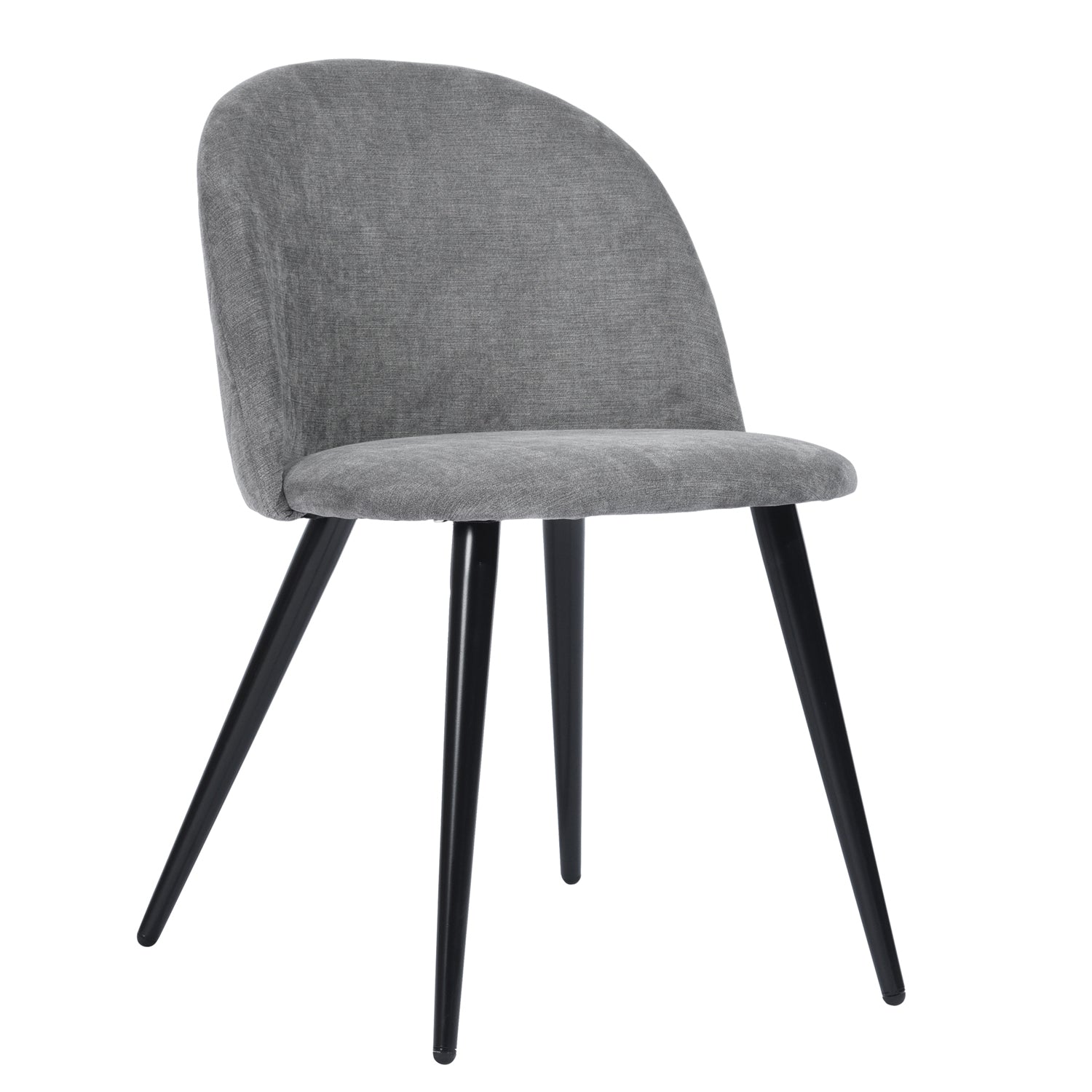 Zomba Terry Fabric Upholstered Dining Chair Gray Modern Kitchen Dining Room Chair