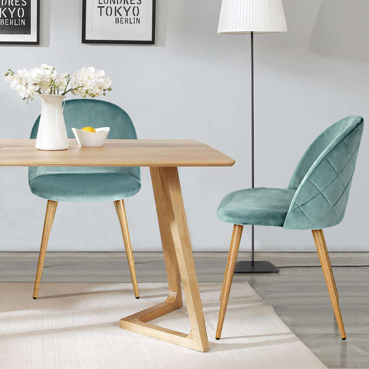 Zomba Dining Chairs, Set of 2, Perfect for Contemporary Spaces-HOMY CASA