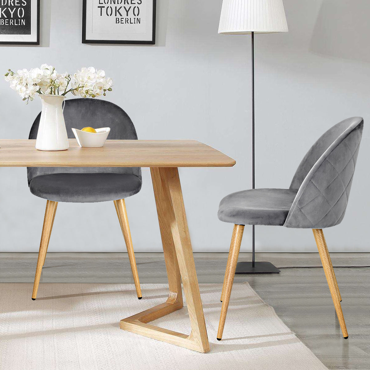 Zomba Dining Chairs, Set of 2, Perfect for Contemporary Spaces-HOMY CASA