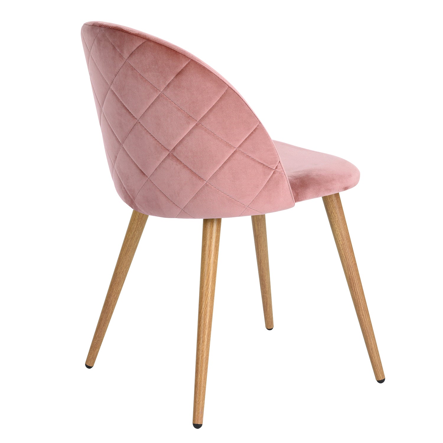 Homy Casa 2 Piece Pink Rose Zomba Velvet Upholstered Dining Chair