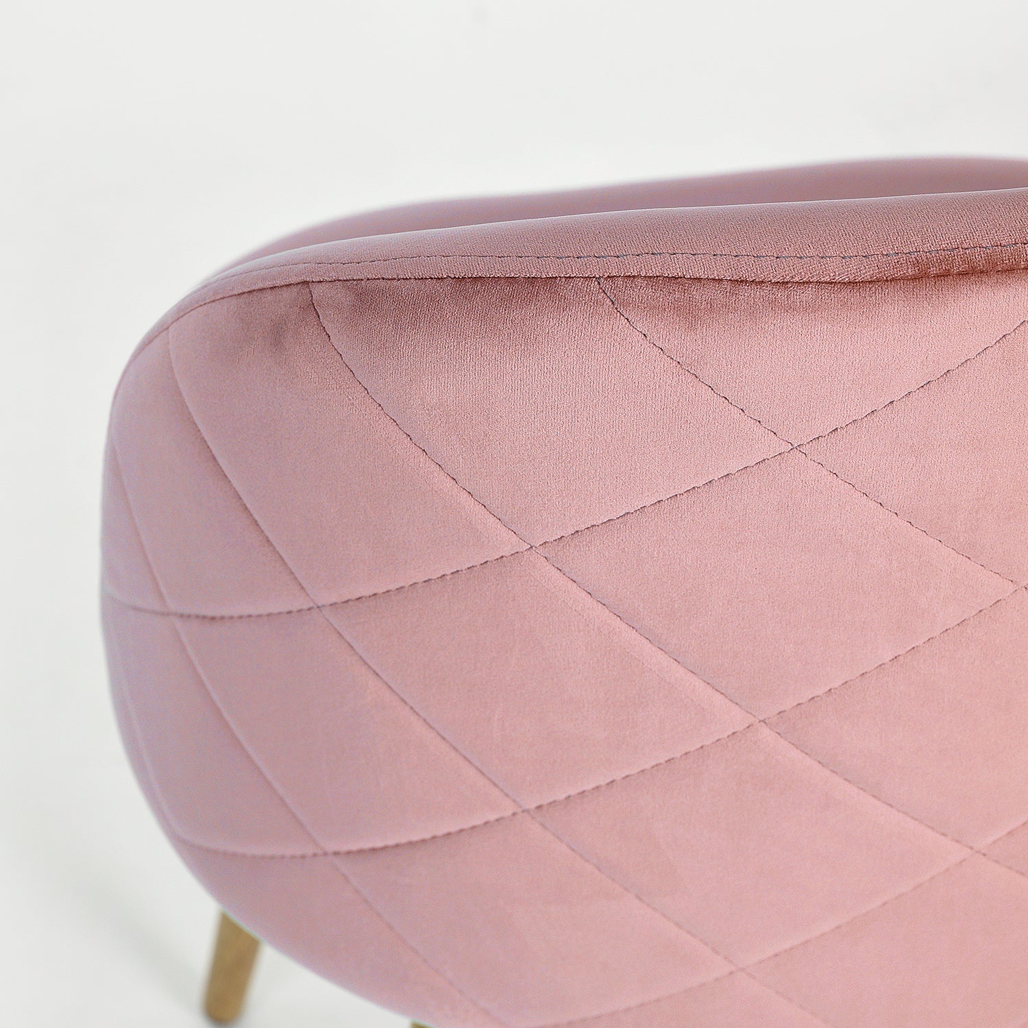 Homy Casa 2 Piece Pink Rose Zomba Velvet Upholstered Dining Chair