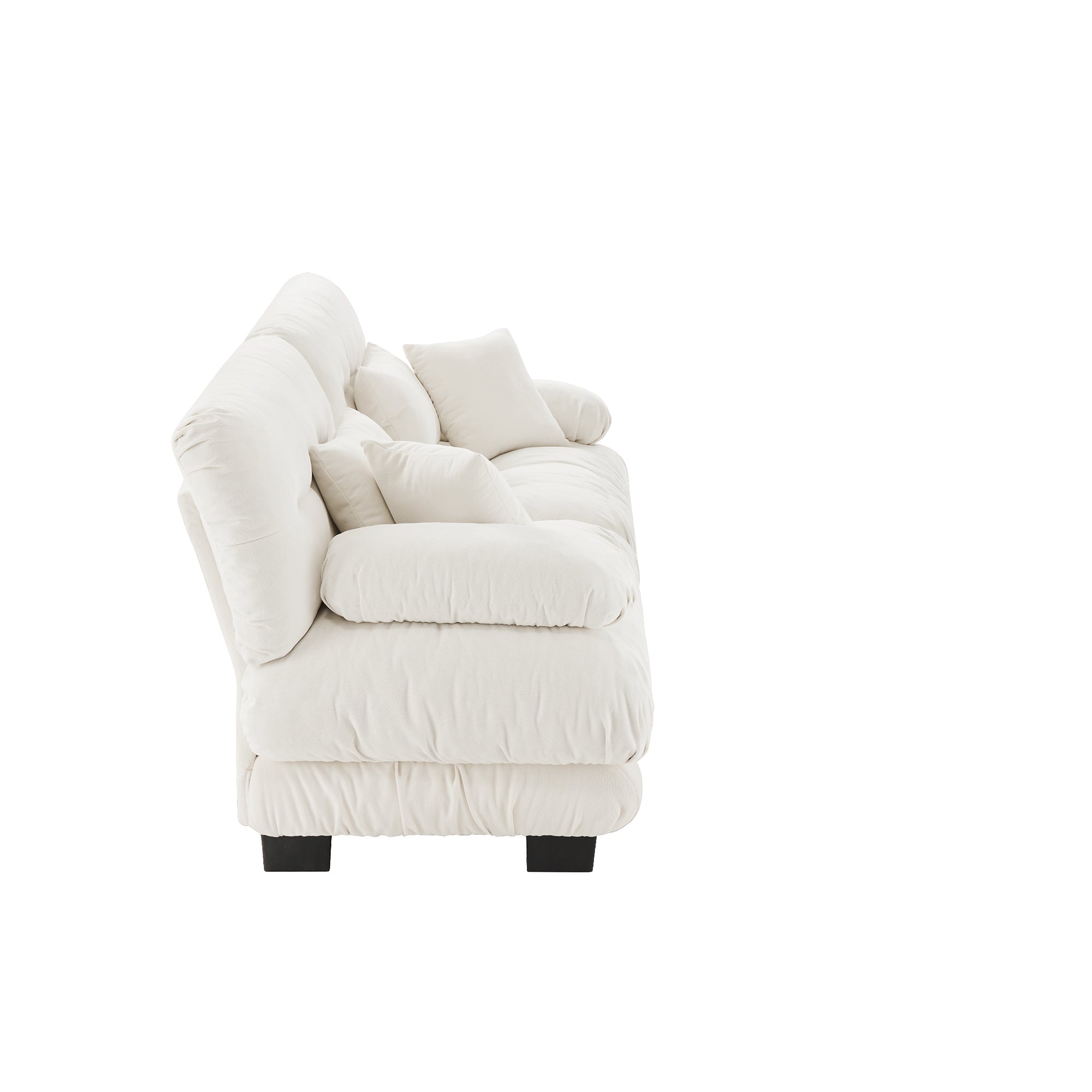 Monterey 94" 4-Seater Modular Cloud Sofa with Bolstered Armrests and Pillows
