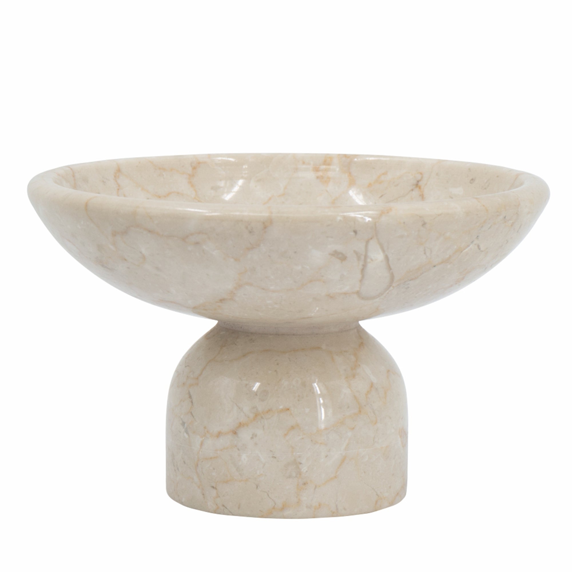 Juniper Marble Pedestal Fruit Bowl