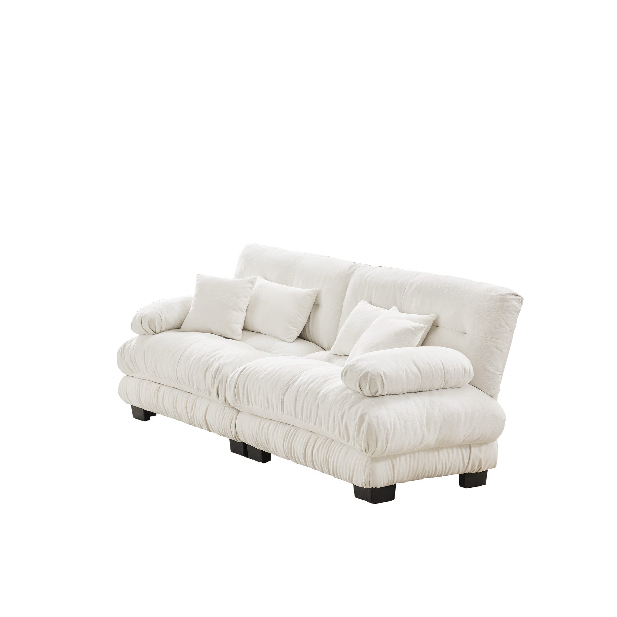 Monterey 94" 4-Seater Modular Cloud Sofa with Bolstered Armrests and Pillows