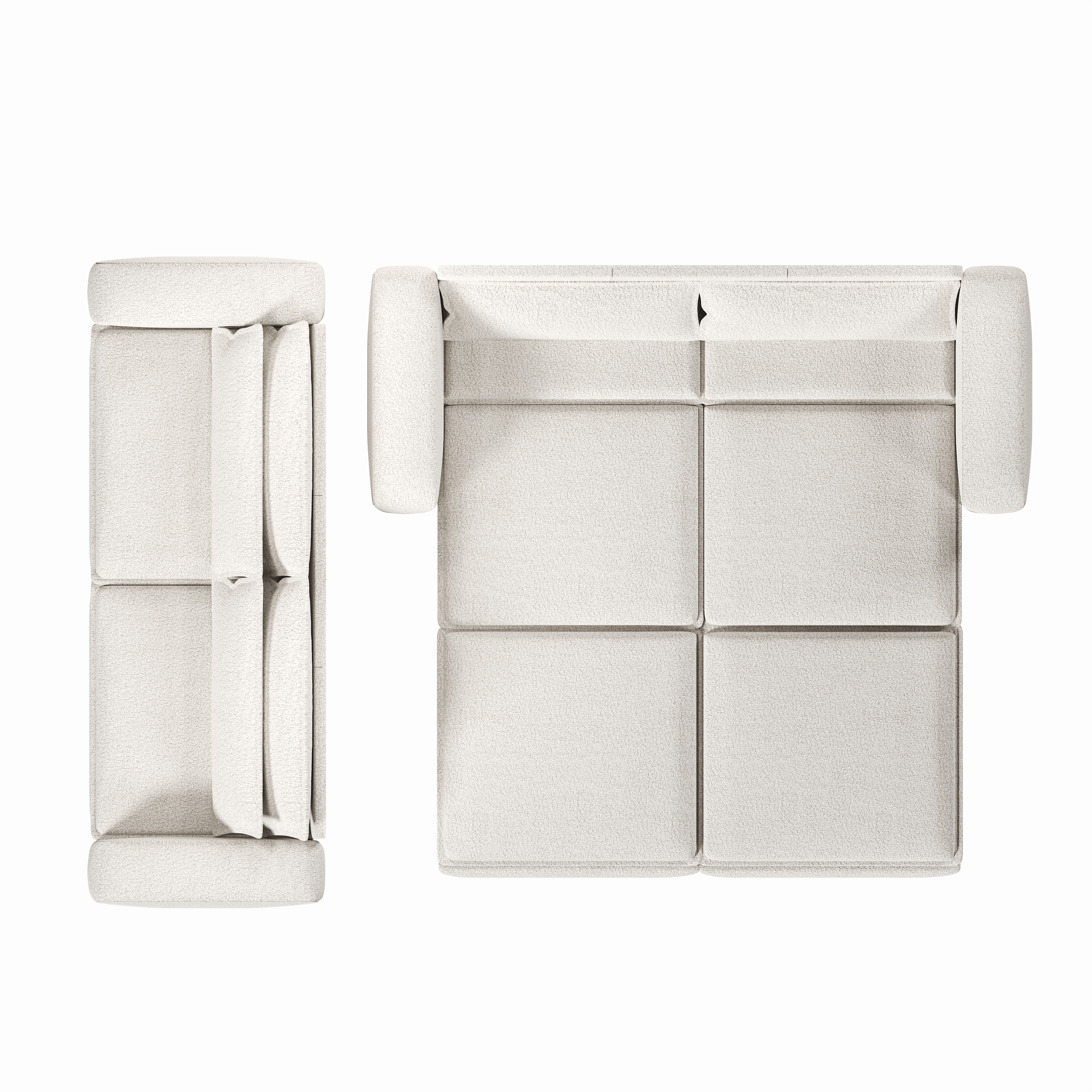 Cary 93" King Size Teddy Convertible Pull-Out Sleeper Sofa Bed with Chaise Lounge and Lumbar Pillows