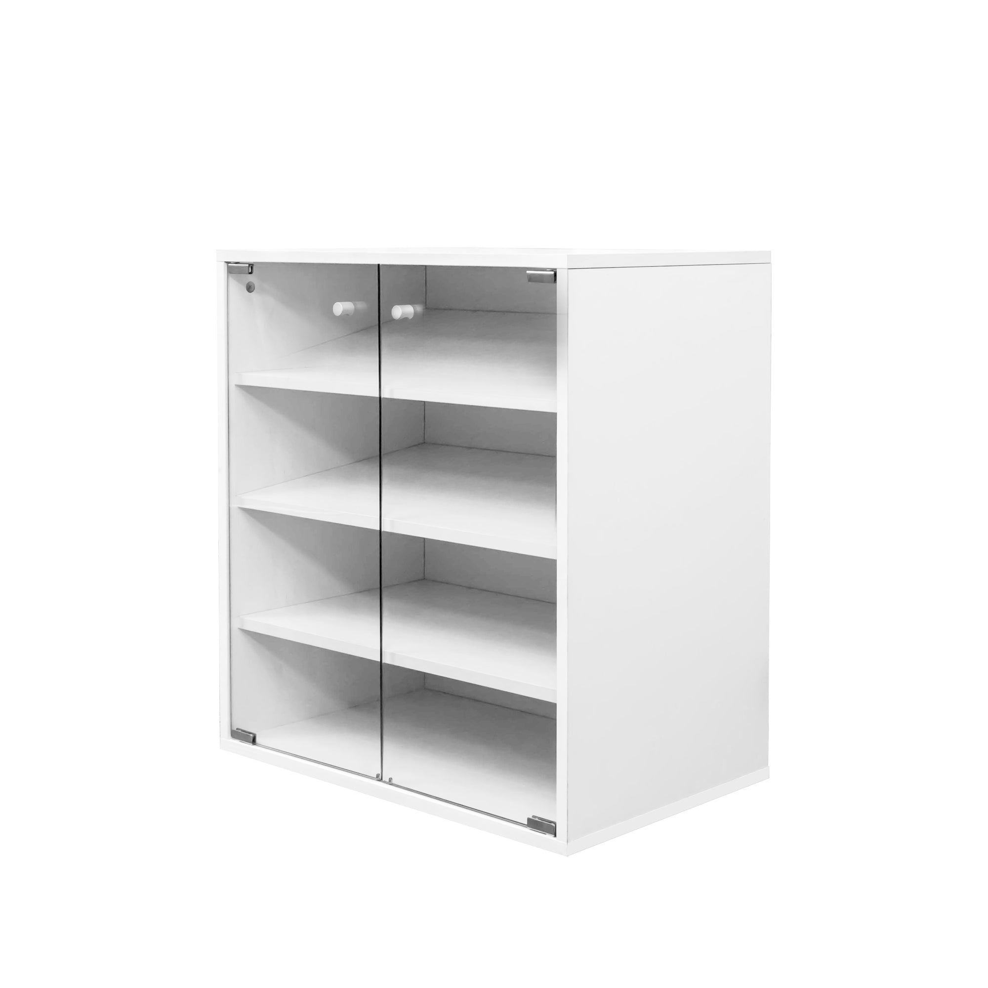 Stoneway 4 Tier Shoe Rack Shoe Cabinet With Glass Doors and LED Light