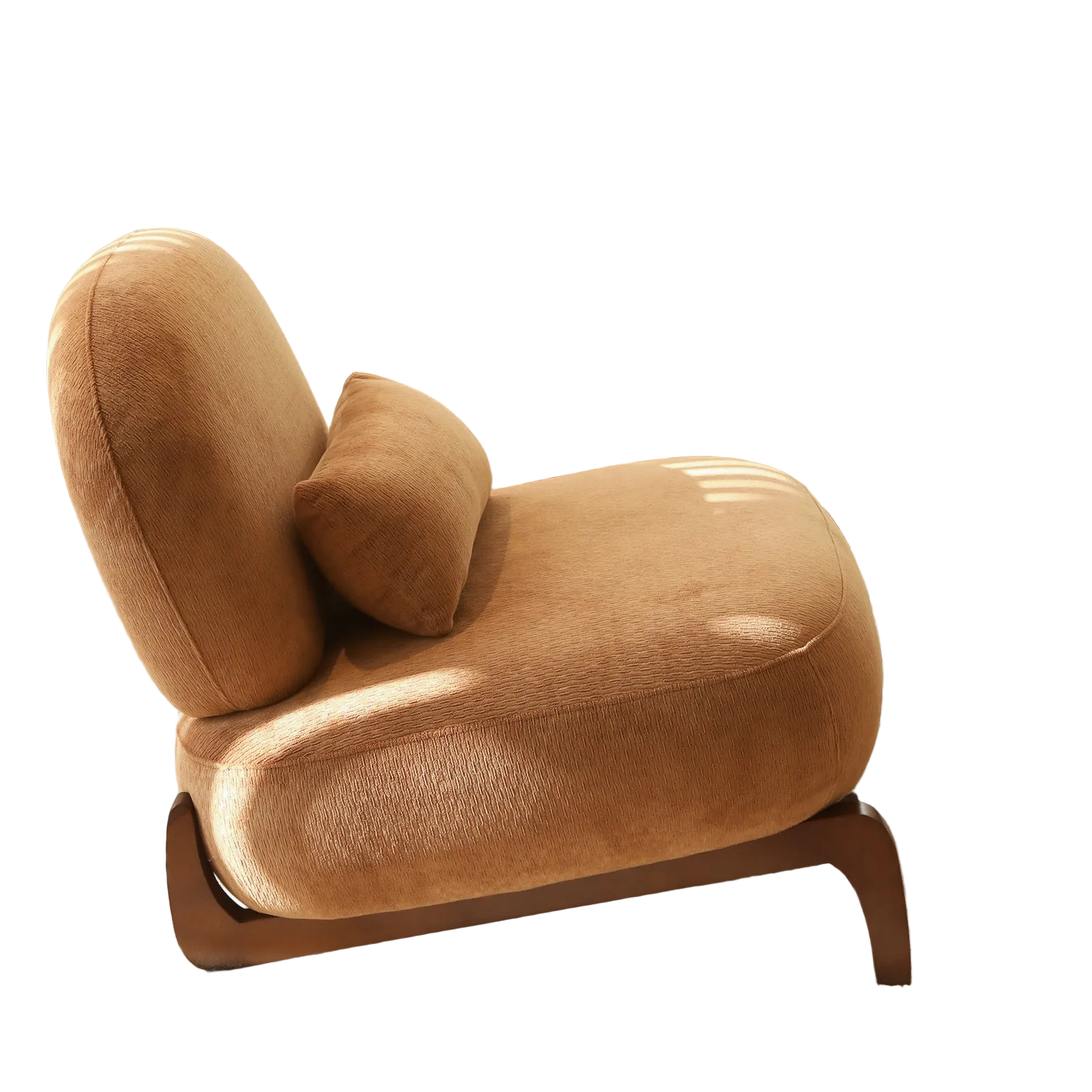 Sonoran Fabric Upholstered Armless Accent Chairs with Solid Wood Legs