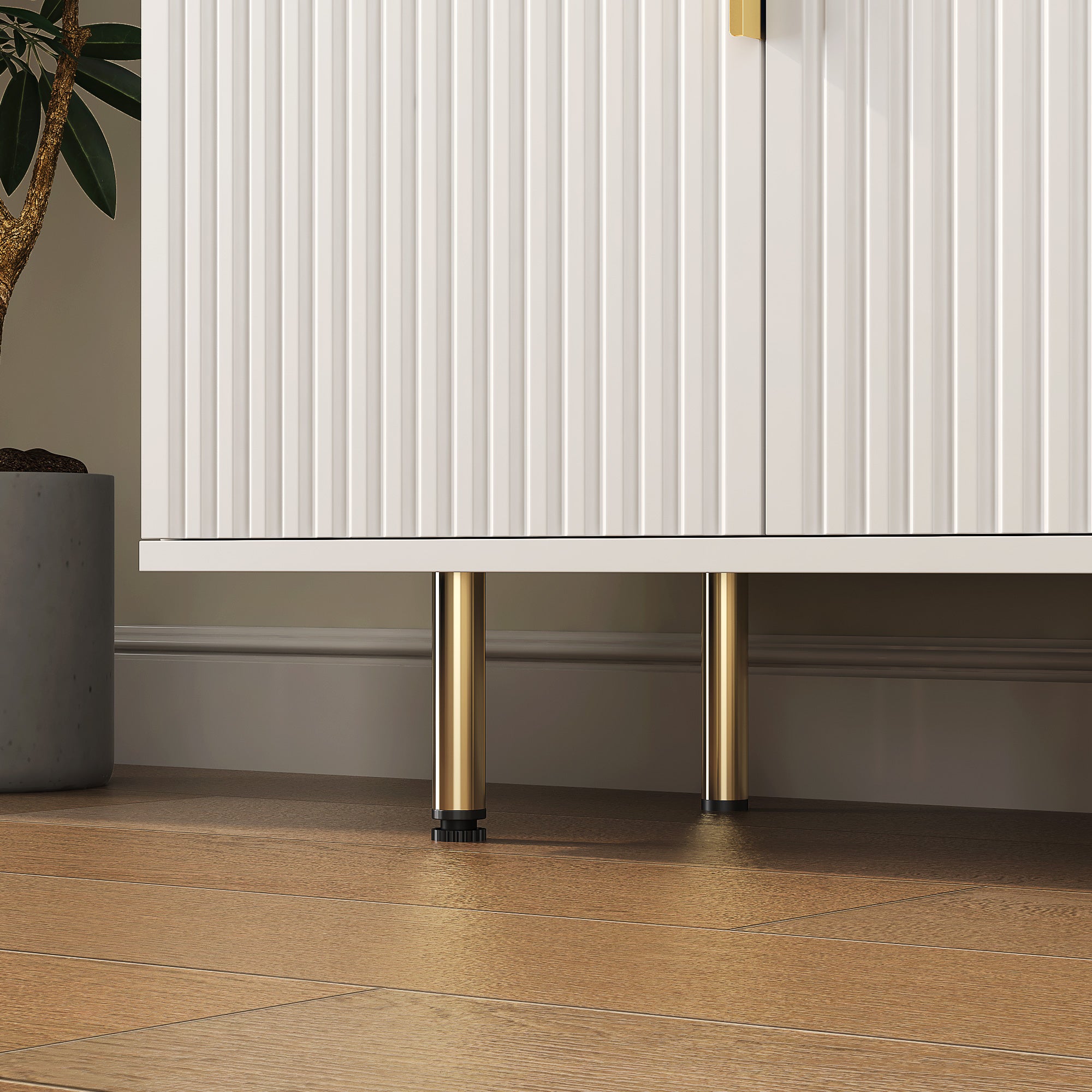 Jaipur 56" 4-Door Sideboard with Gold Handles
