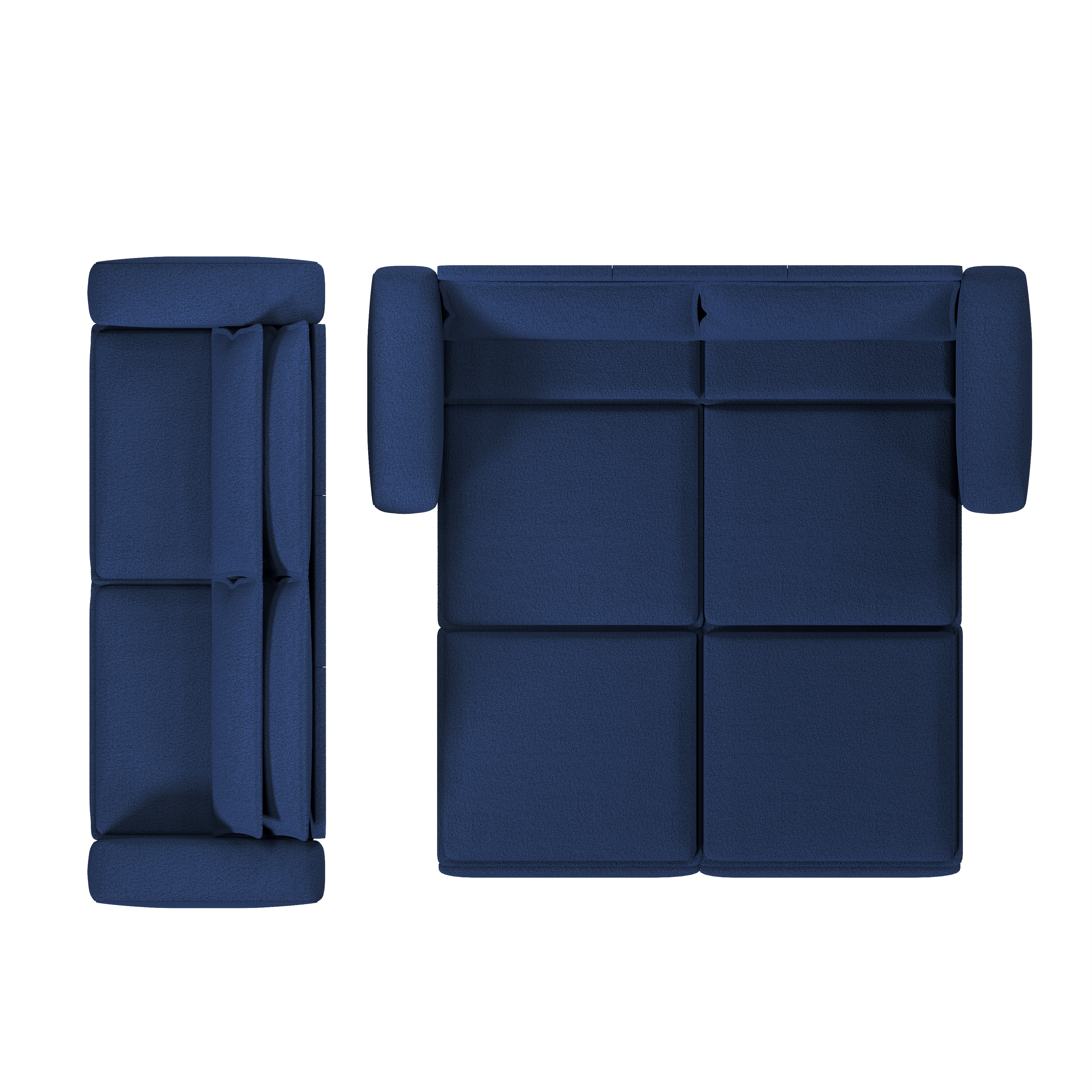 Cary 93" King Size Teddy Convertible Pull-Out Sleeper Sofa Bed with Chaise Lounge and Lumbar Pillows