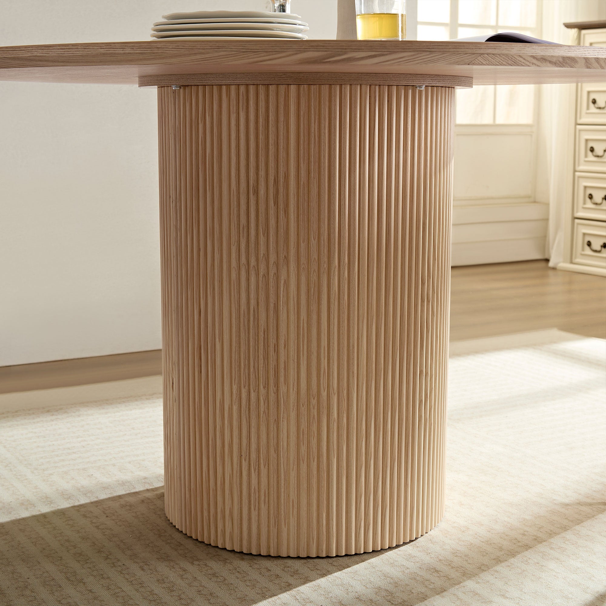 Lucerne 47" Wood Round Dining Table