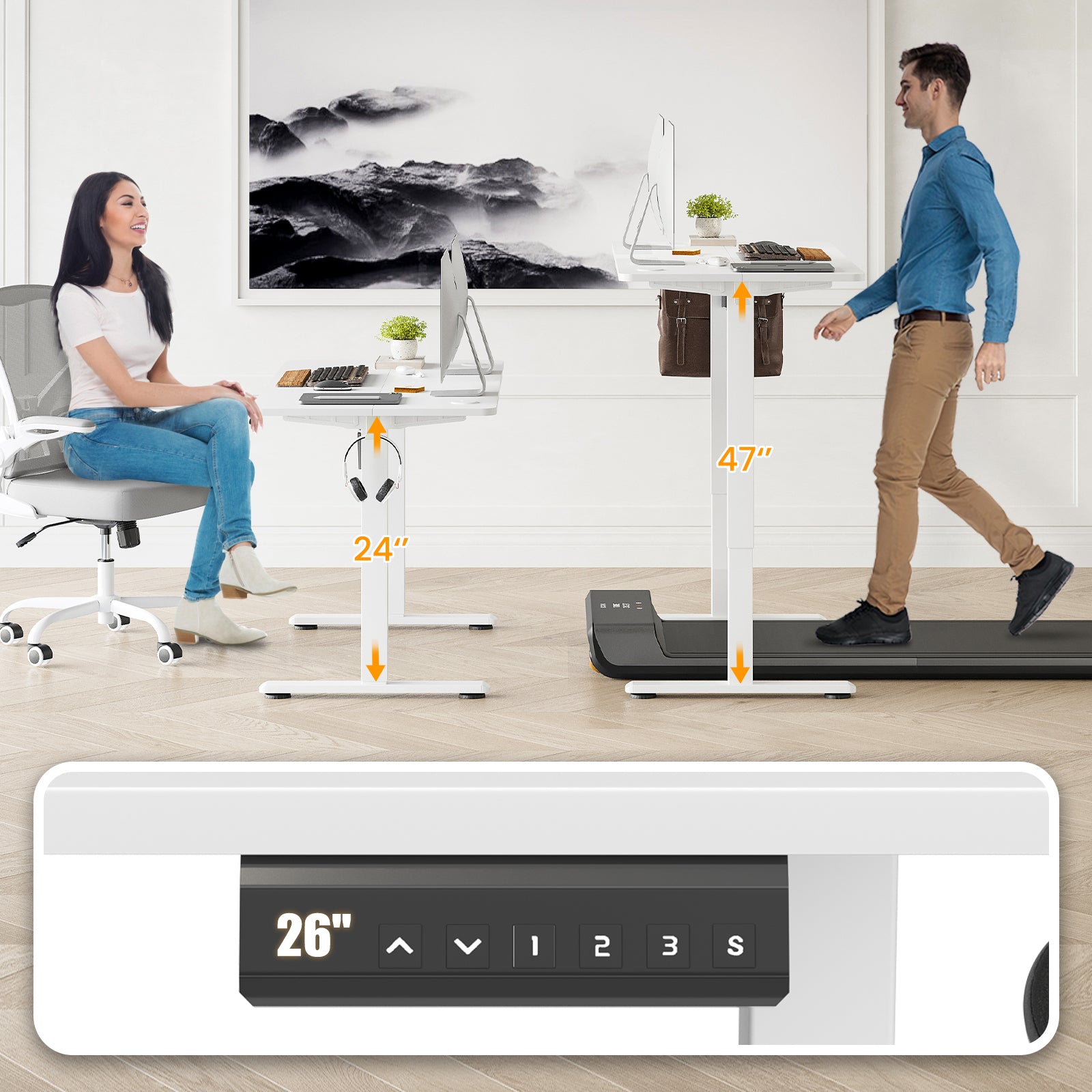 Nexo 48" Electric Standing Desk Computer Desk